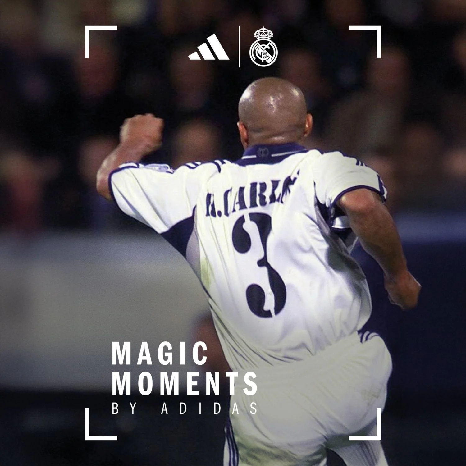 Mens T-Shirt Roberto Carlos adidas Magic Moments Black - Image 3