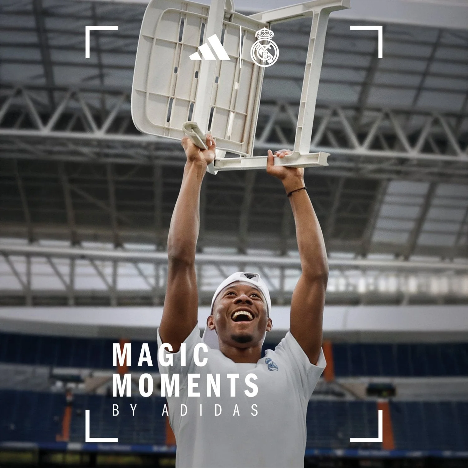 Mens T-Shirt Alaba adidas Magic Moments White - Image 3
