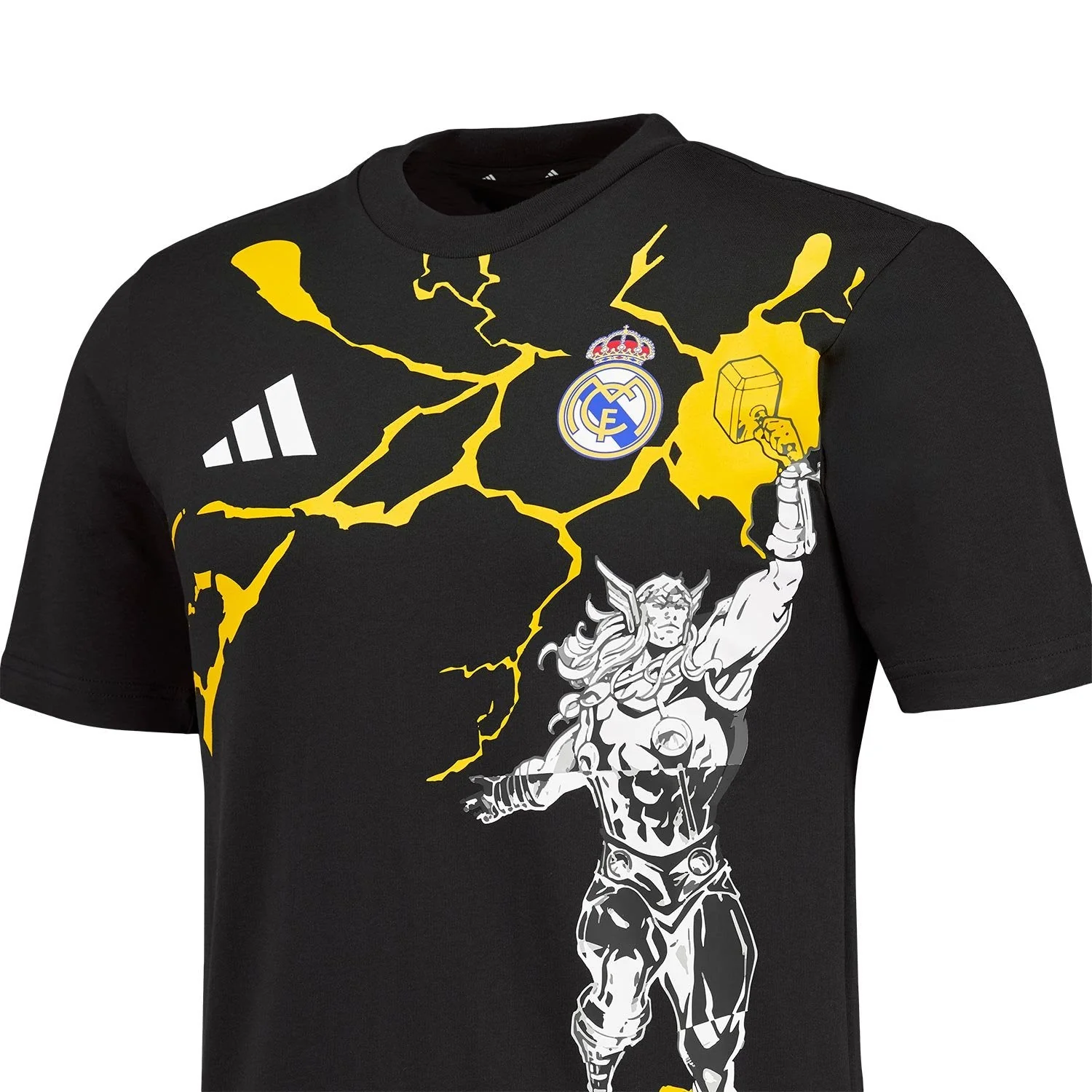 Mens adidas Marvel T-Shirt 25/26 Black - Image 3