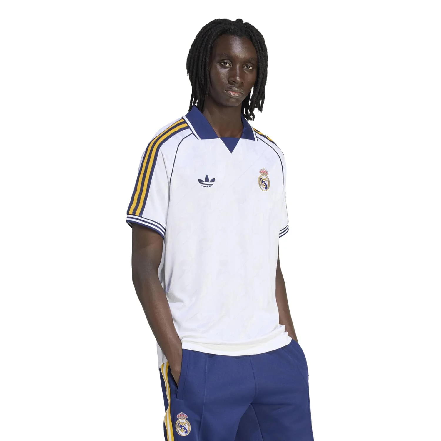 Mens Collared T-Shirt adidas Originals 25/26 White - Image 3