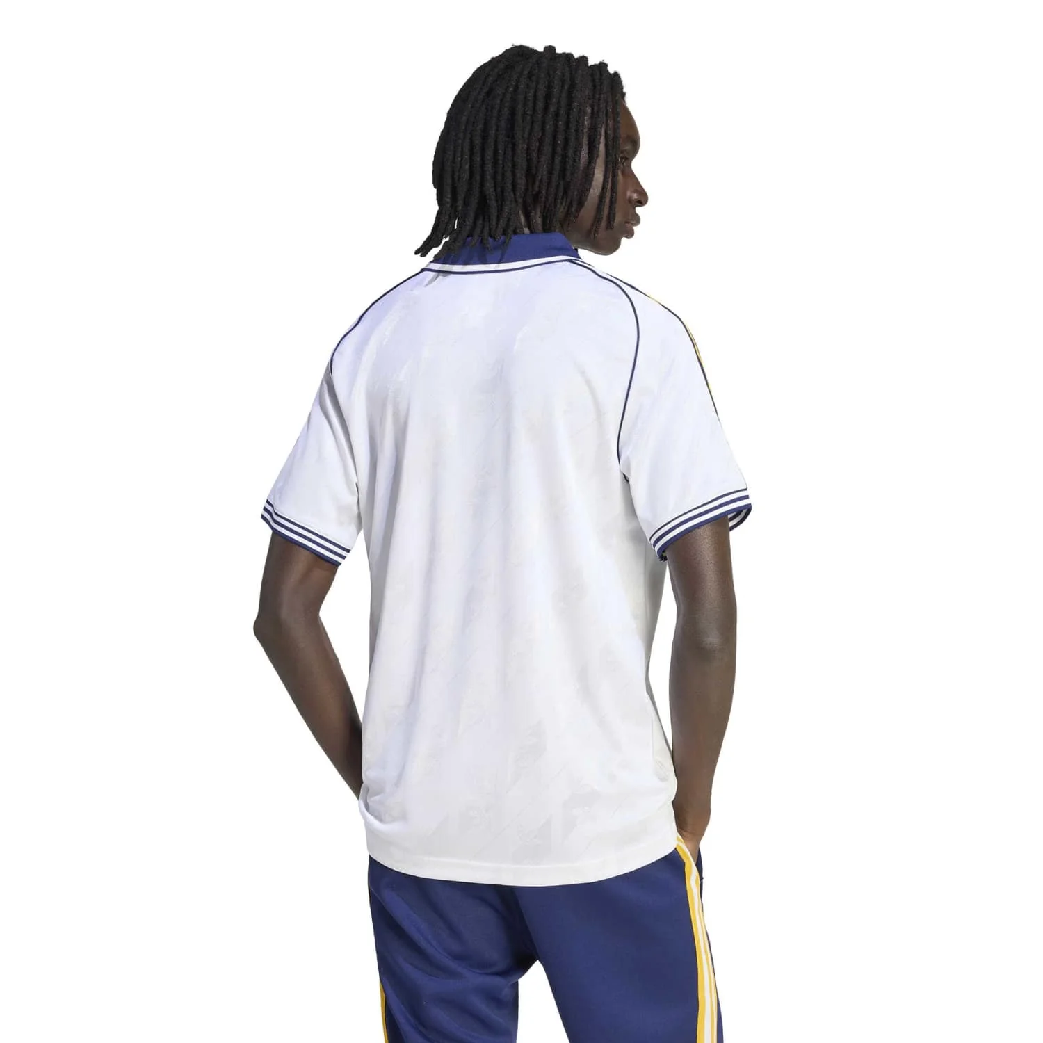 Mens Collared T-Shirt adidas Originals 25/26 White - Image 4