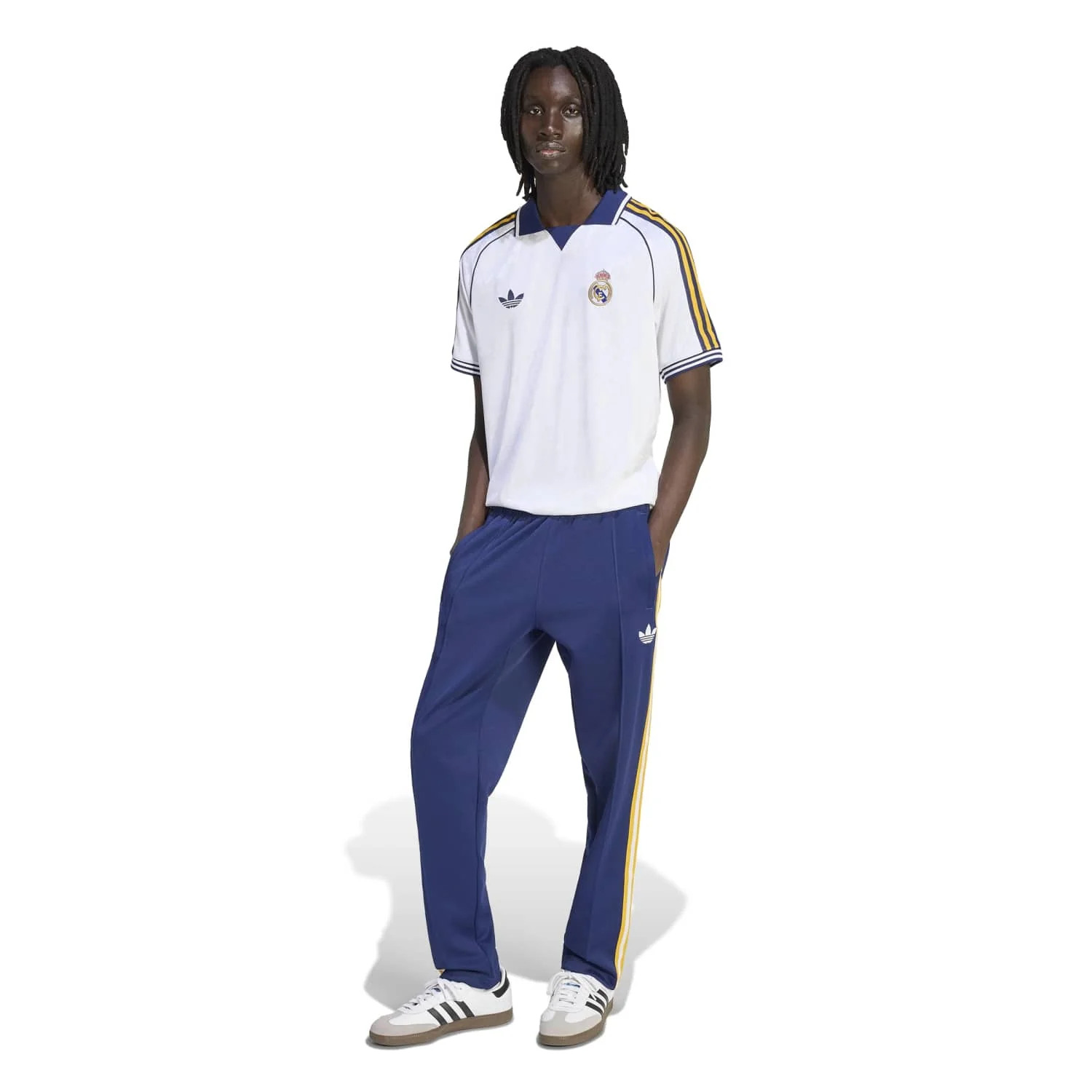 Mens Collared T-Shirt adidas Originals 25/26 White - Image 5