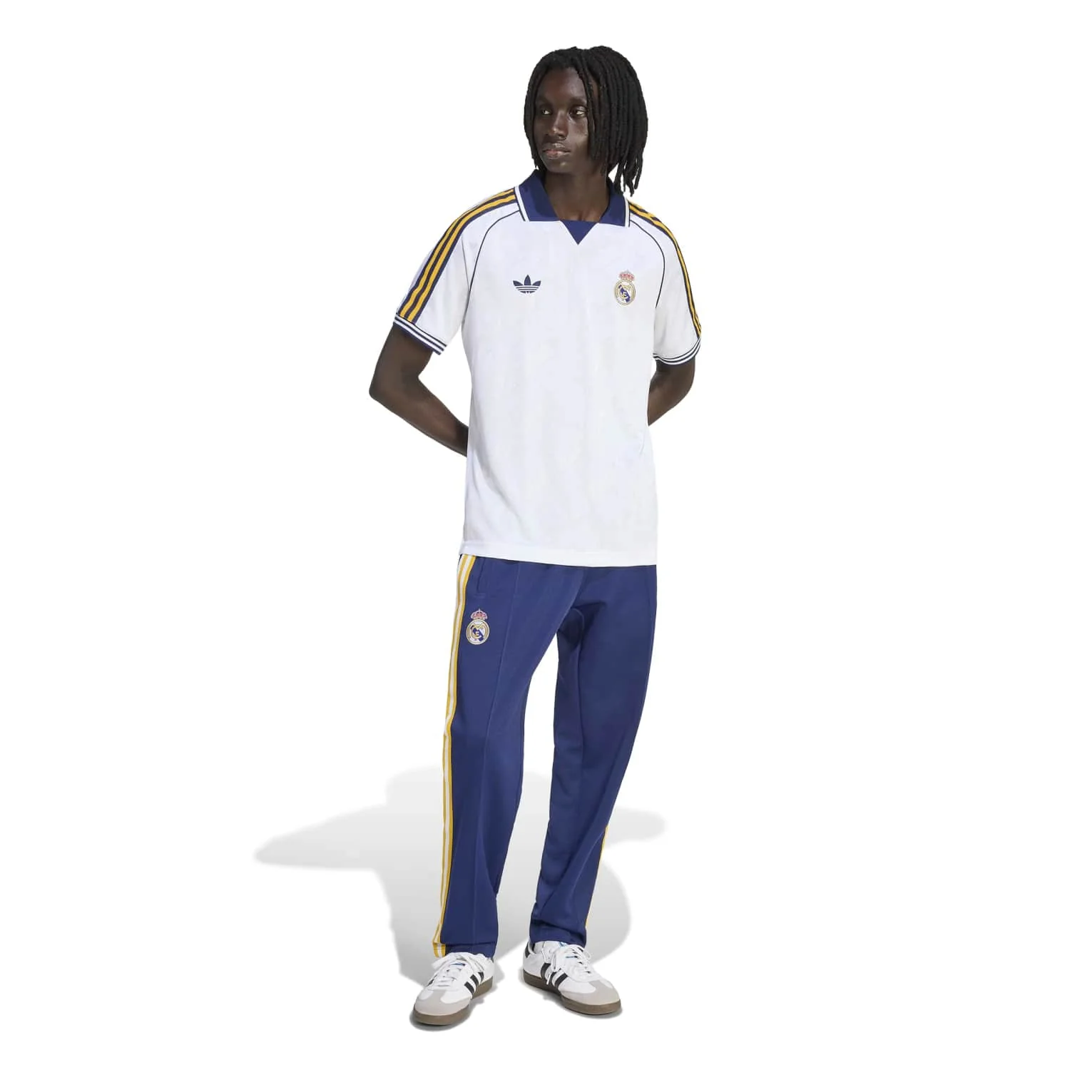 Mens Collared T-Shirt adidas Originals 25/26 White - Image 6