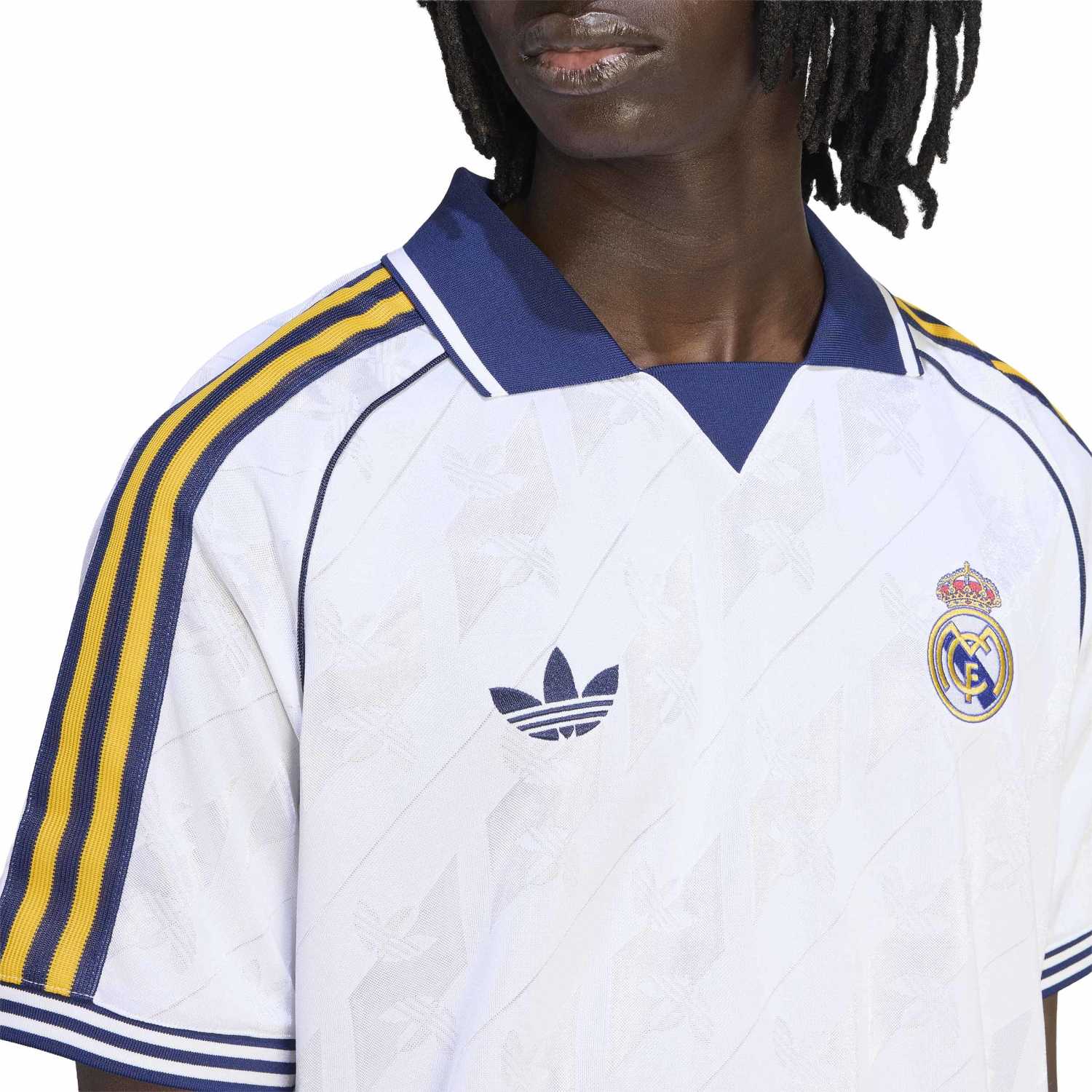 Mens Collared T-Shirt adidas Originals 25/26 White - Image 7