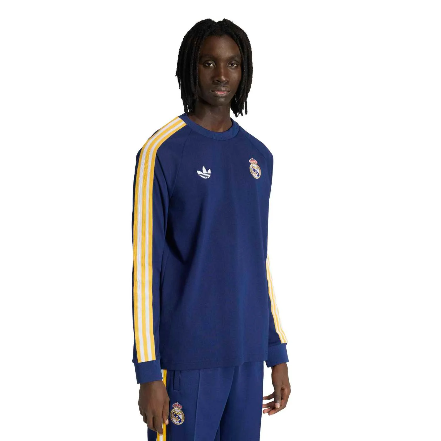 Mens Long Sleeve T-Shirt adidas Originals 25/26 Navy Blue - Image 2