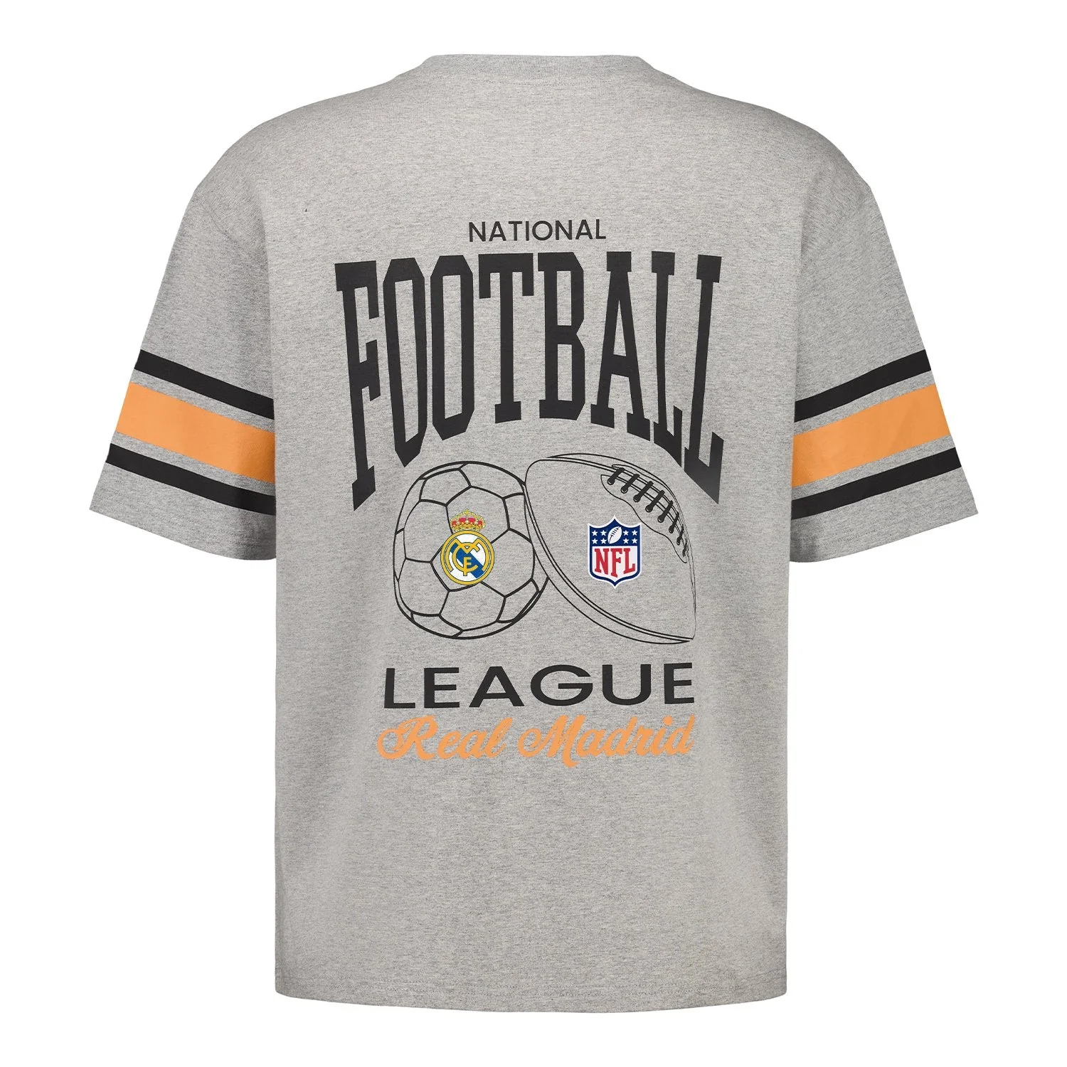Mens Real Madrid x NFL T-Shirt Grey - Image 2