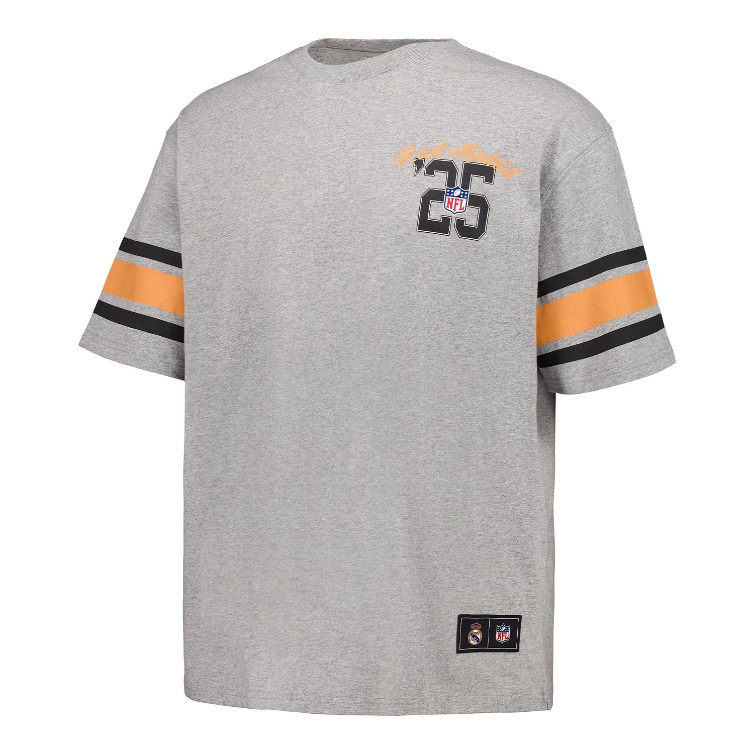 Mens Real Madrid x NFL T-Shirt Grey - Image 4