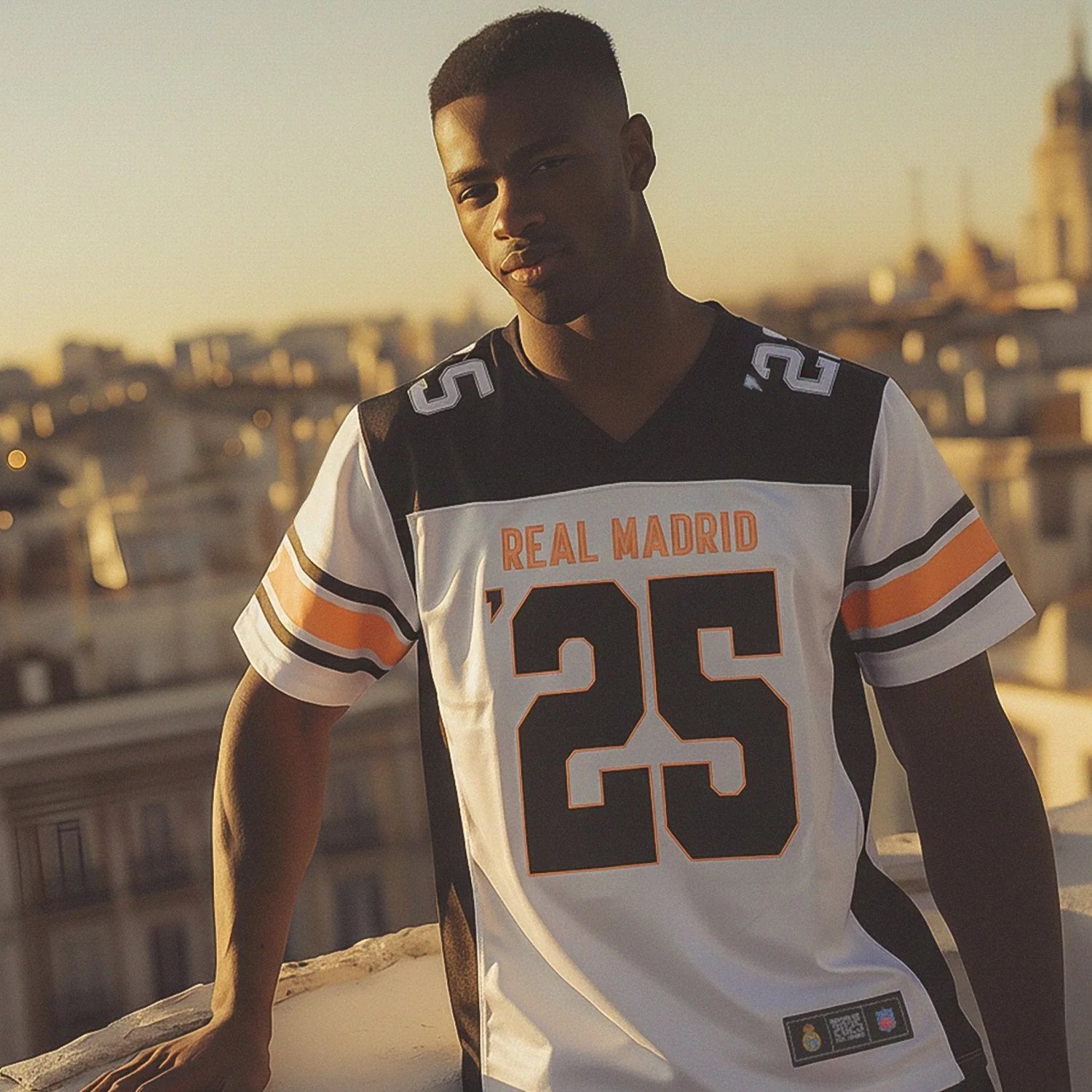 Men’s White Real Madrid x NFL T‑Shirt - Image 6