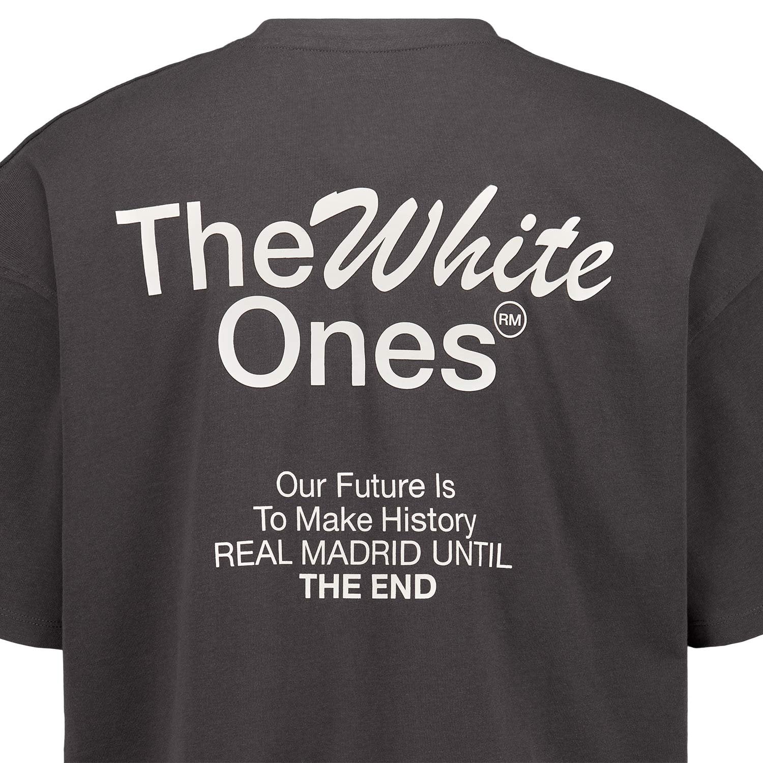 Mens The White Ones Text T-Shirt Black - Image 4