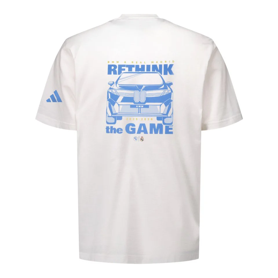 adidas BMW Mens T-Shirt White - Image 3
