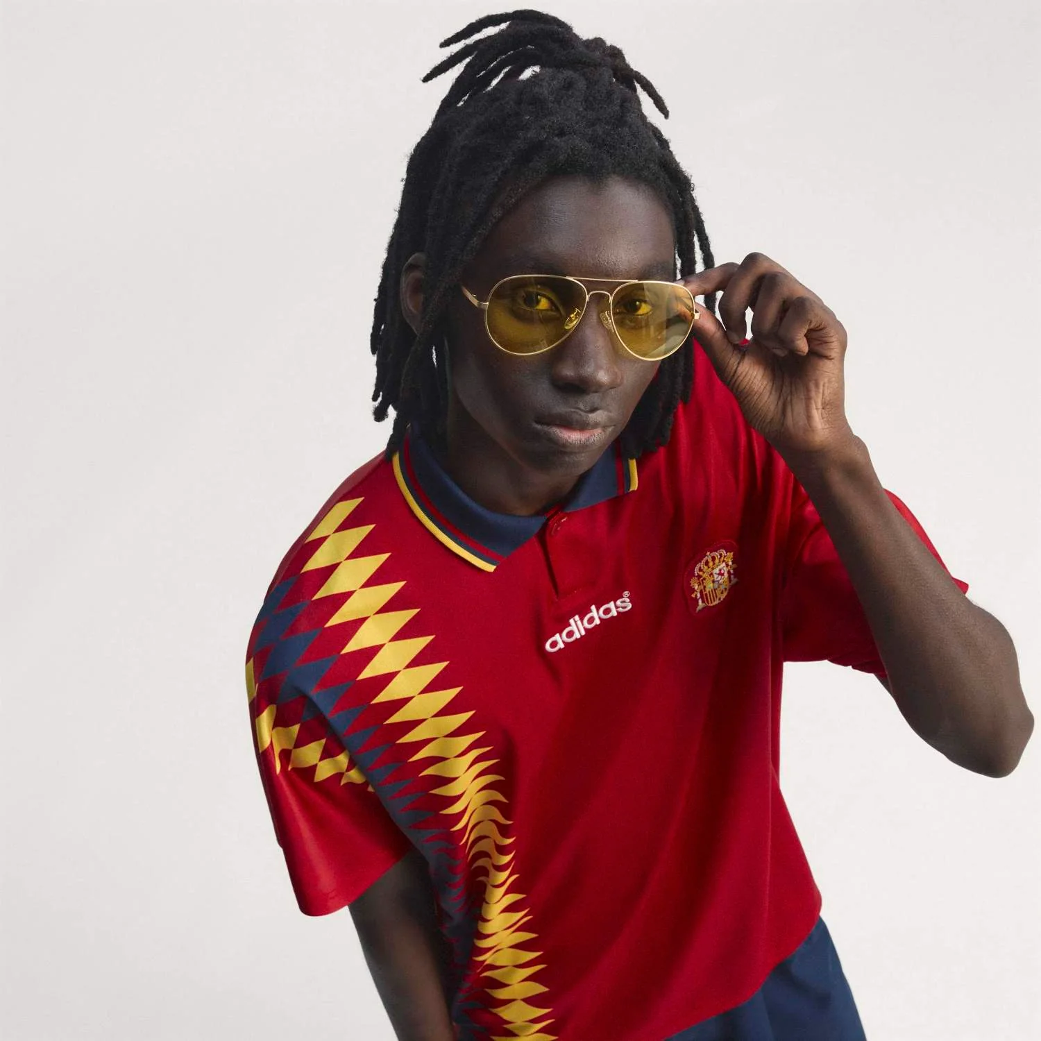 Spain Mens Home Retro Jersey 1996 Red - Image 11