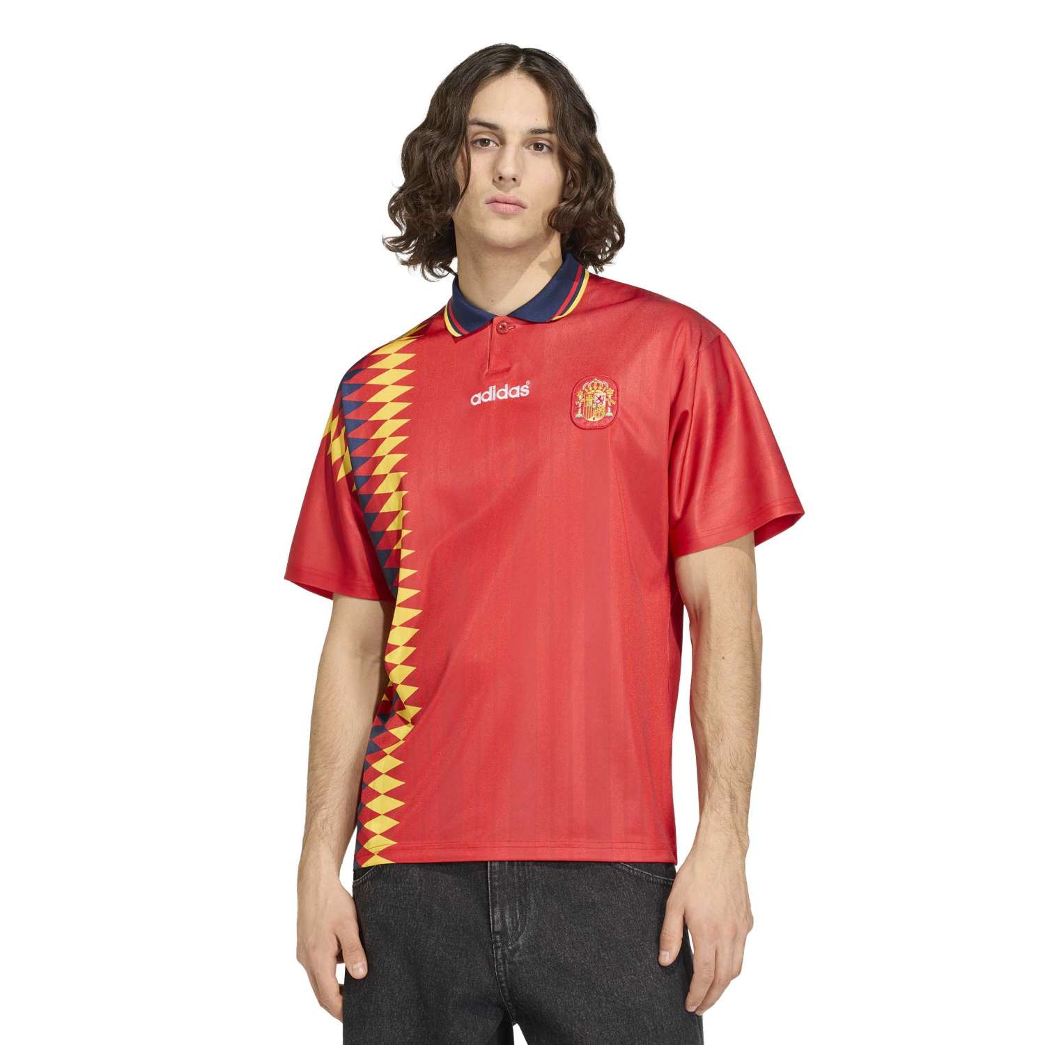 Spain Mens Home Retro Jersey 1996 Red - Image 3
