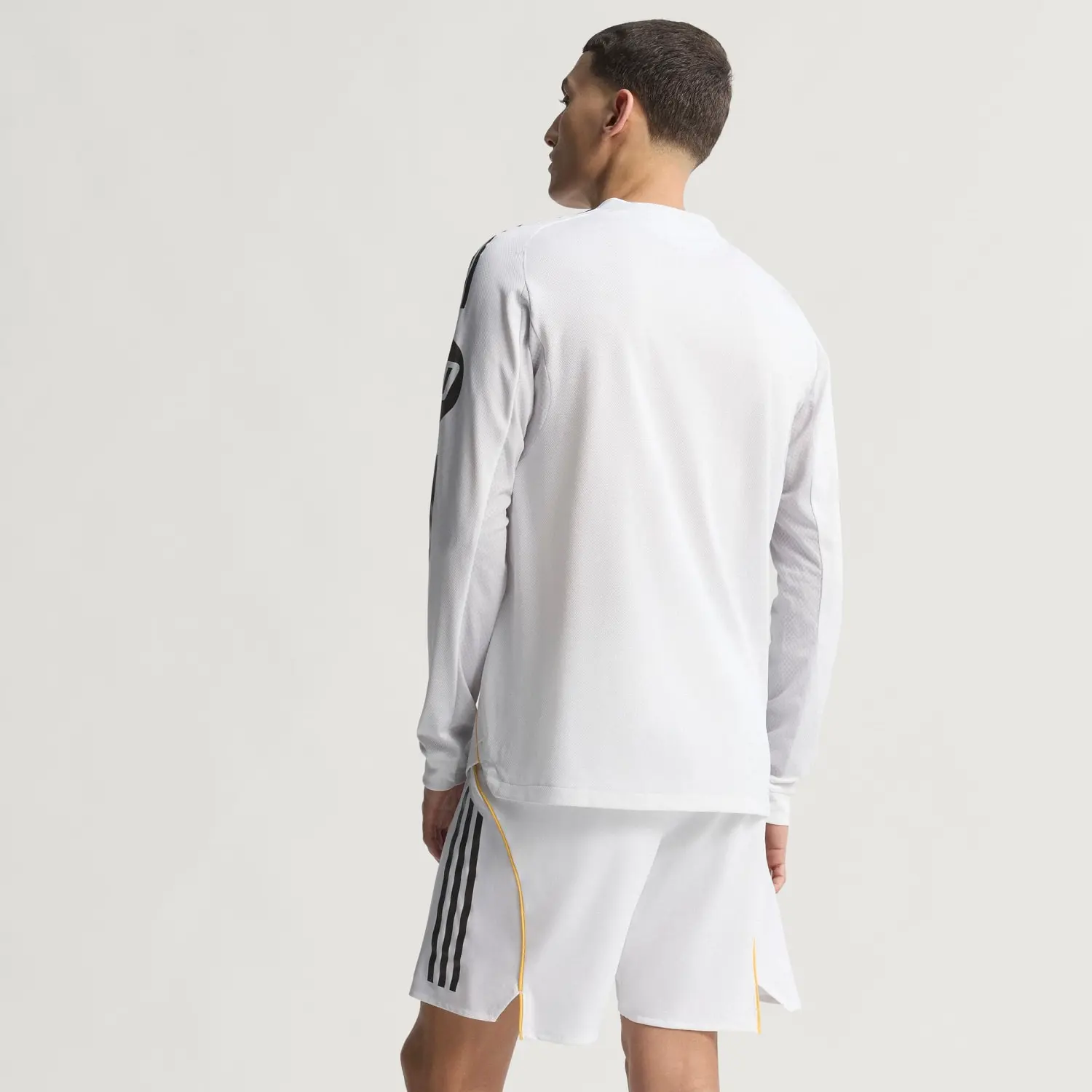 Mens Home Authentic Long Sleeve Jersey 25/26 White - Image 6