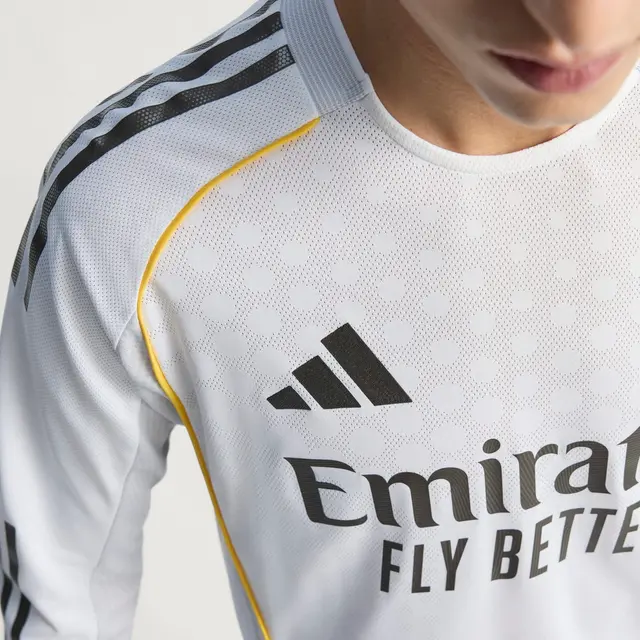 Mens Home Authentic Long Sleeve Jersey 25/26 White - Image 4