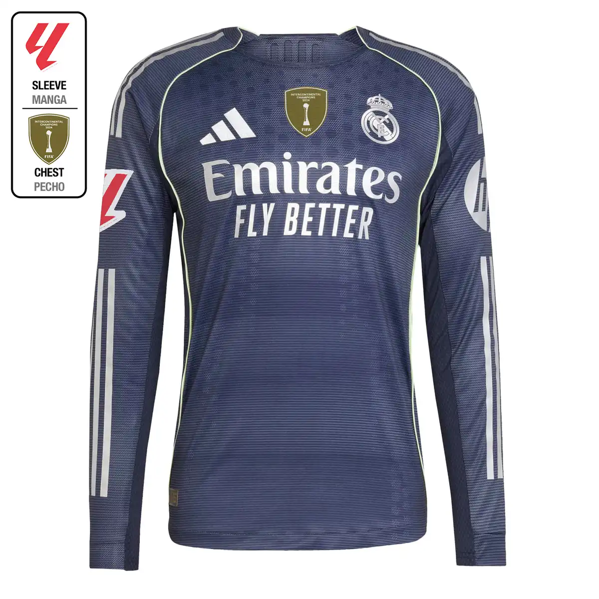 Mens Away Long Sleeve Authentic Jersey 25/26 Navy - Image 10