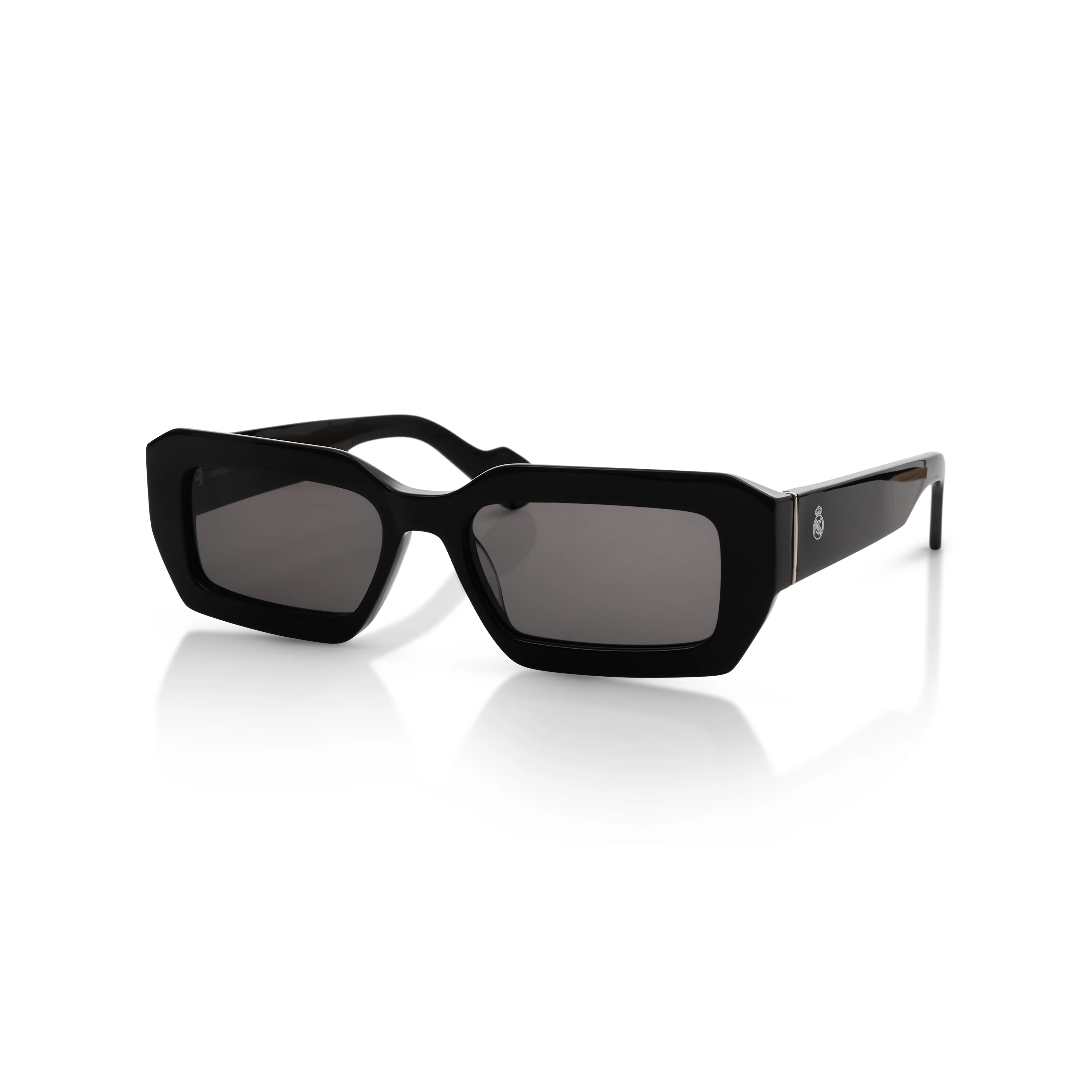 Square Real Madrid Acetate Sunglasses Black - Image 3