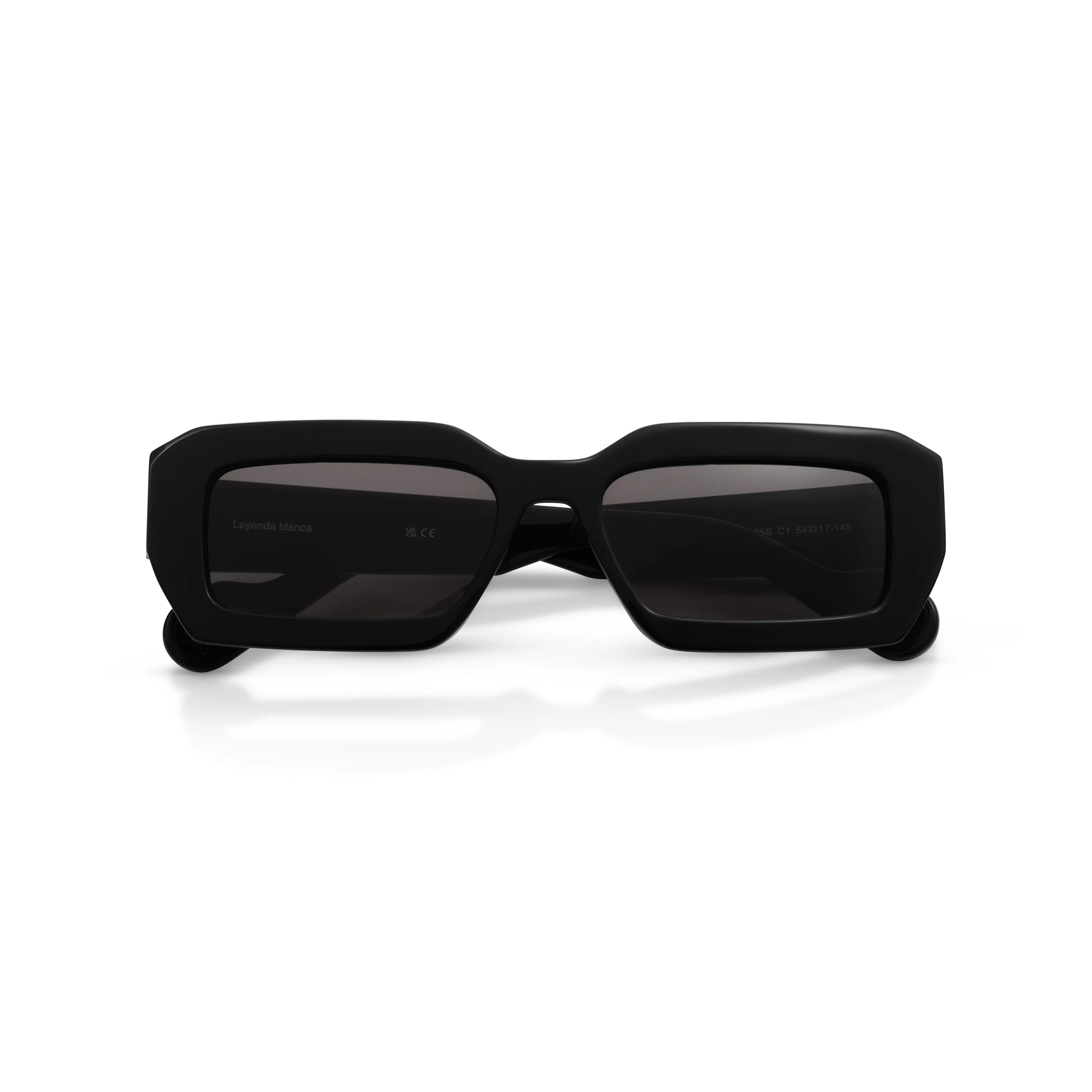 Square Real Madrid Acetate Sunglasses Black - Image 5