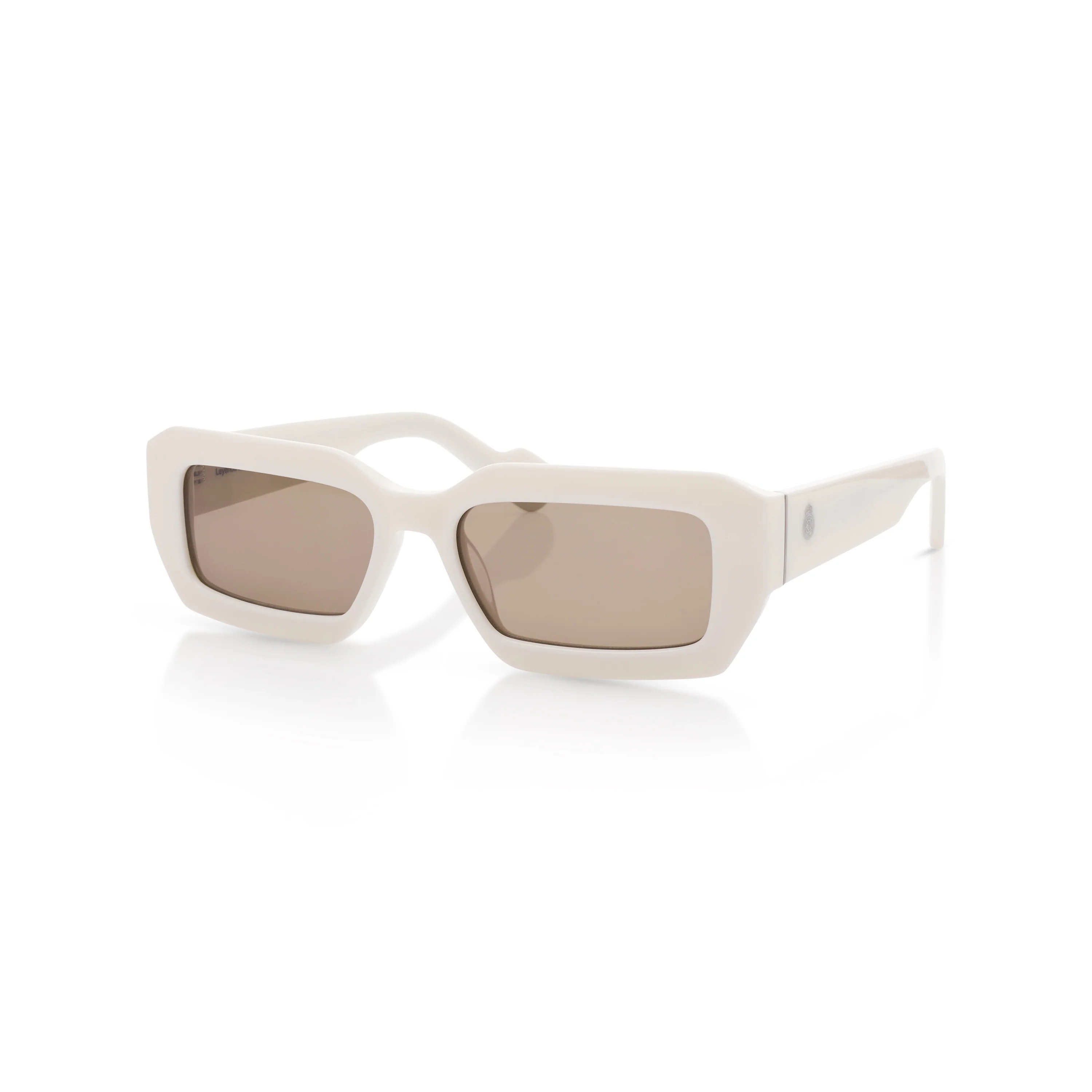 Square Real Madrid Acetate Sunglasses White - Image 3