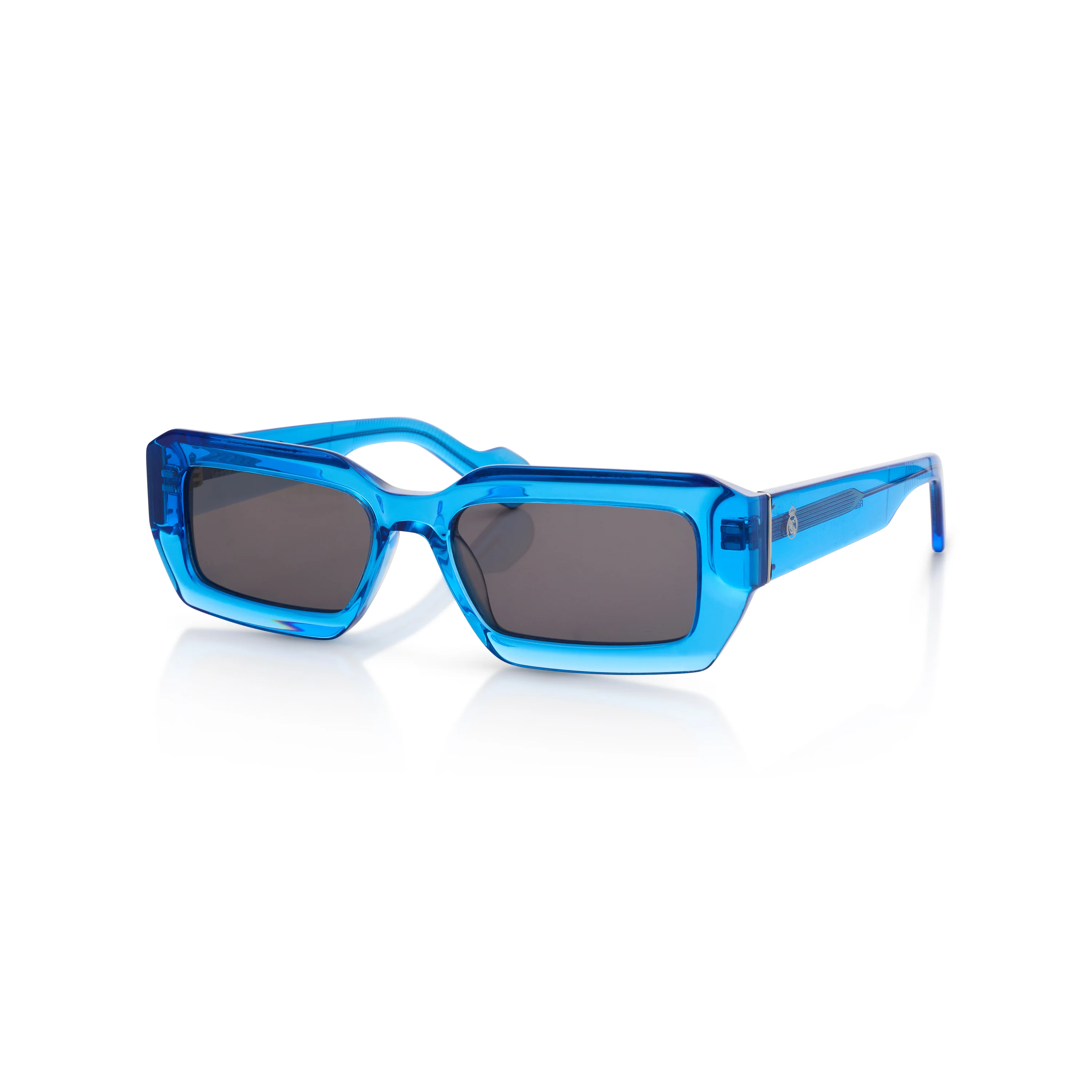 Square Real Madrid Acetate Sunglasses Blue - Image 3