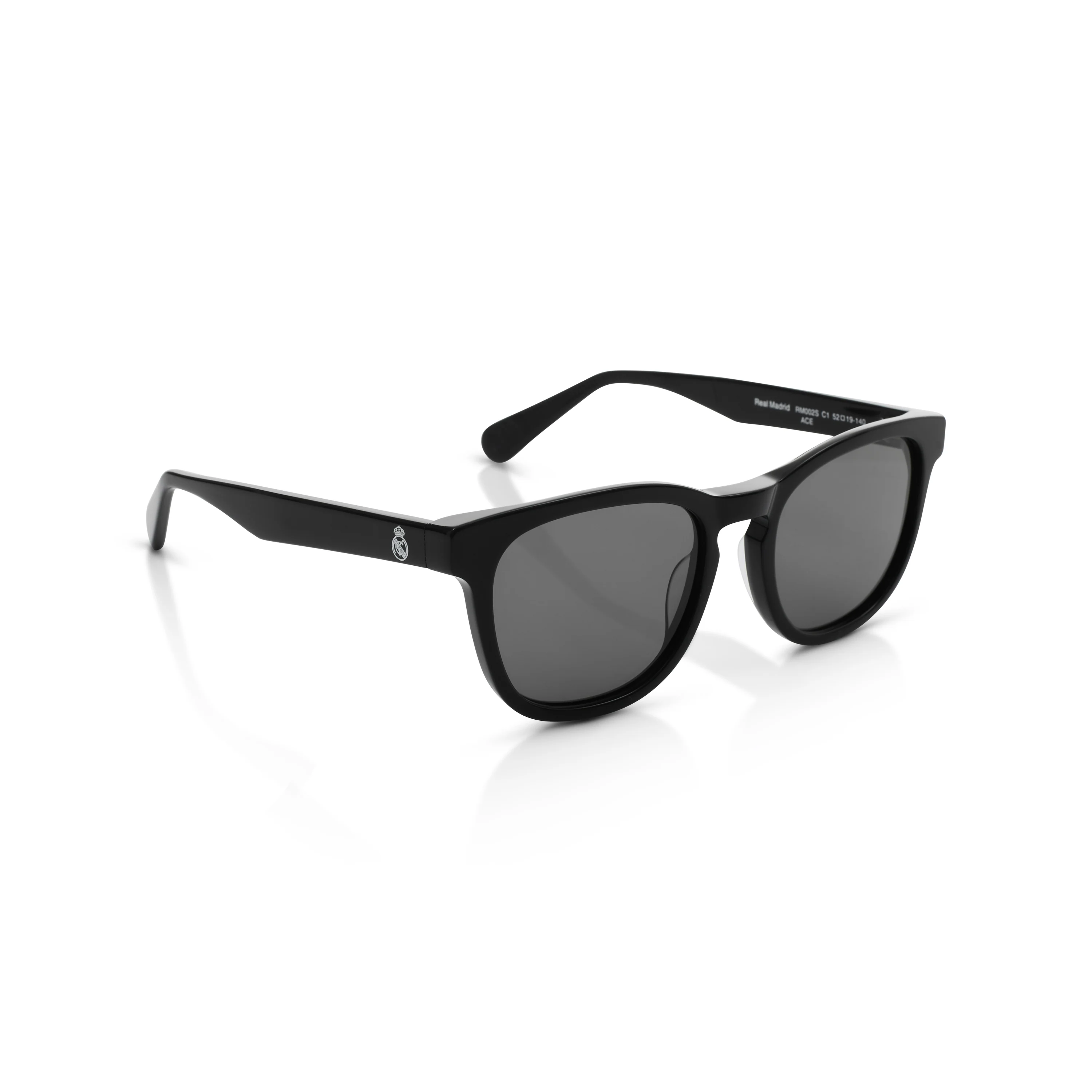 Round Real Madrid Acetate Sunglasses Black - Image 4