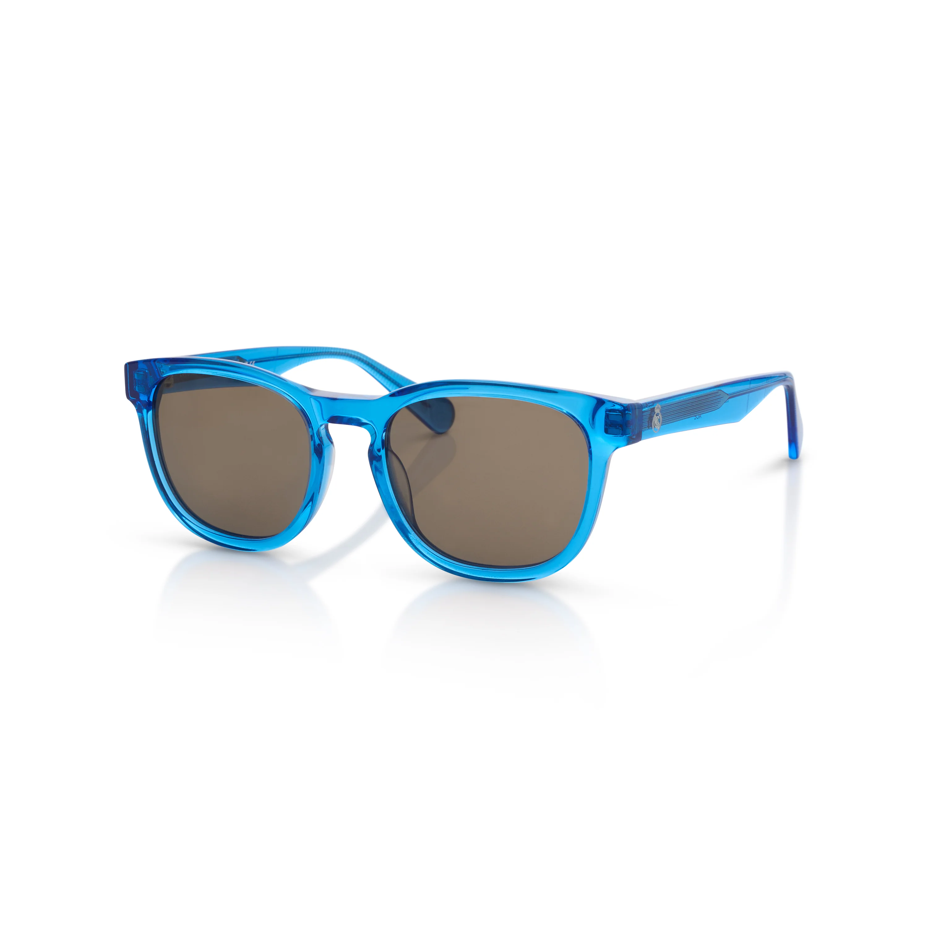 Round Real Madrid Acetate Sunglasses Blue - Image 3