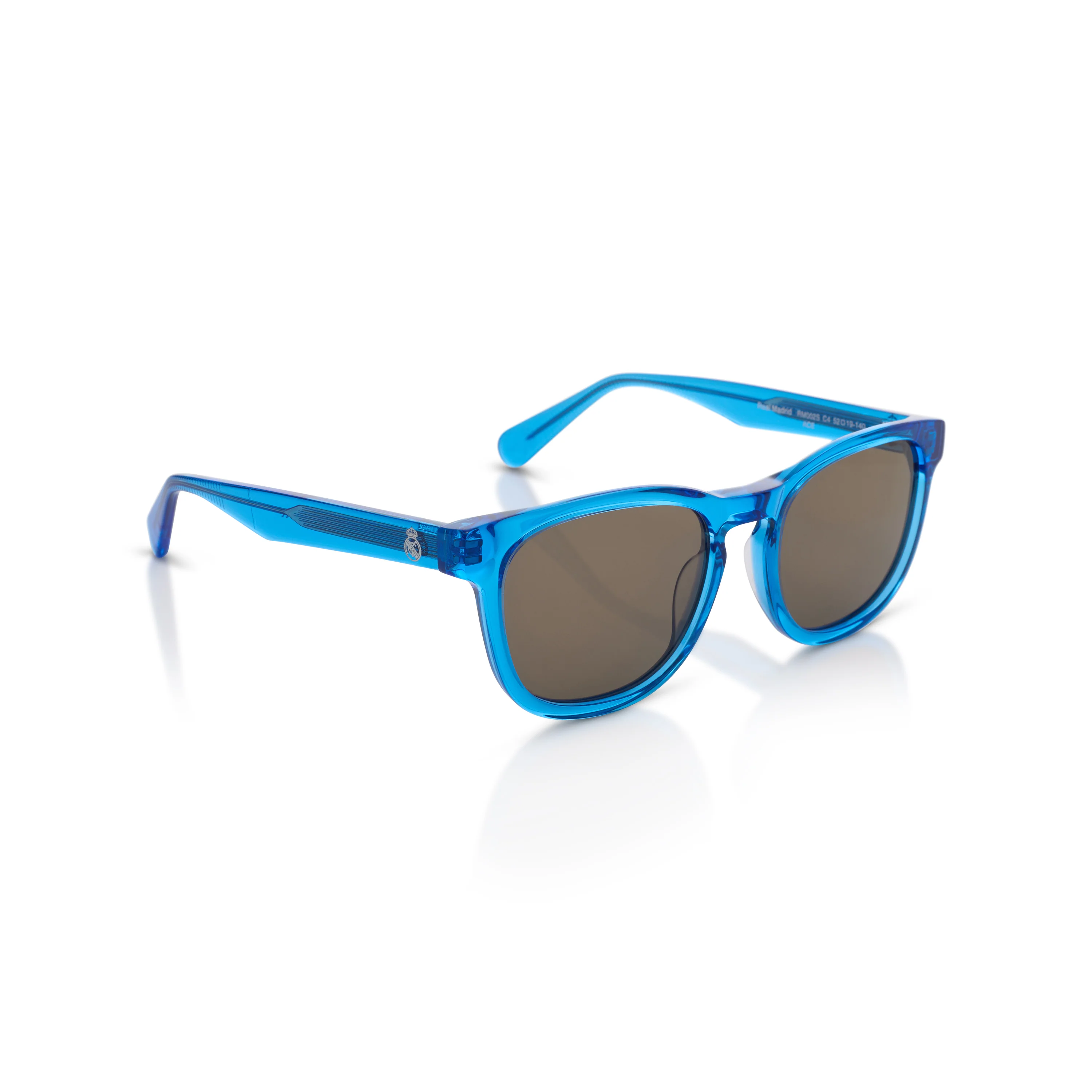 Round Real Madrid Acetate Sunglasses Blue - Image 4