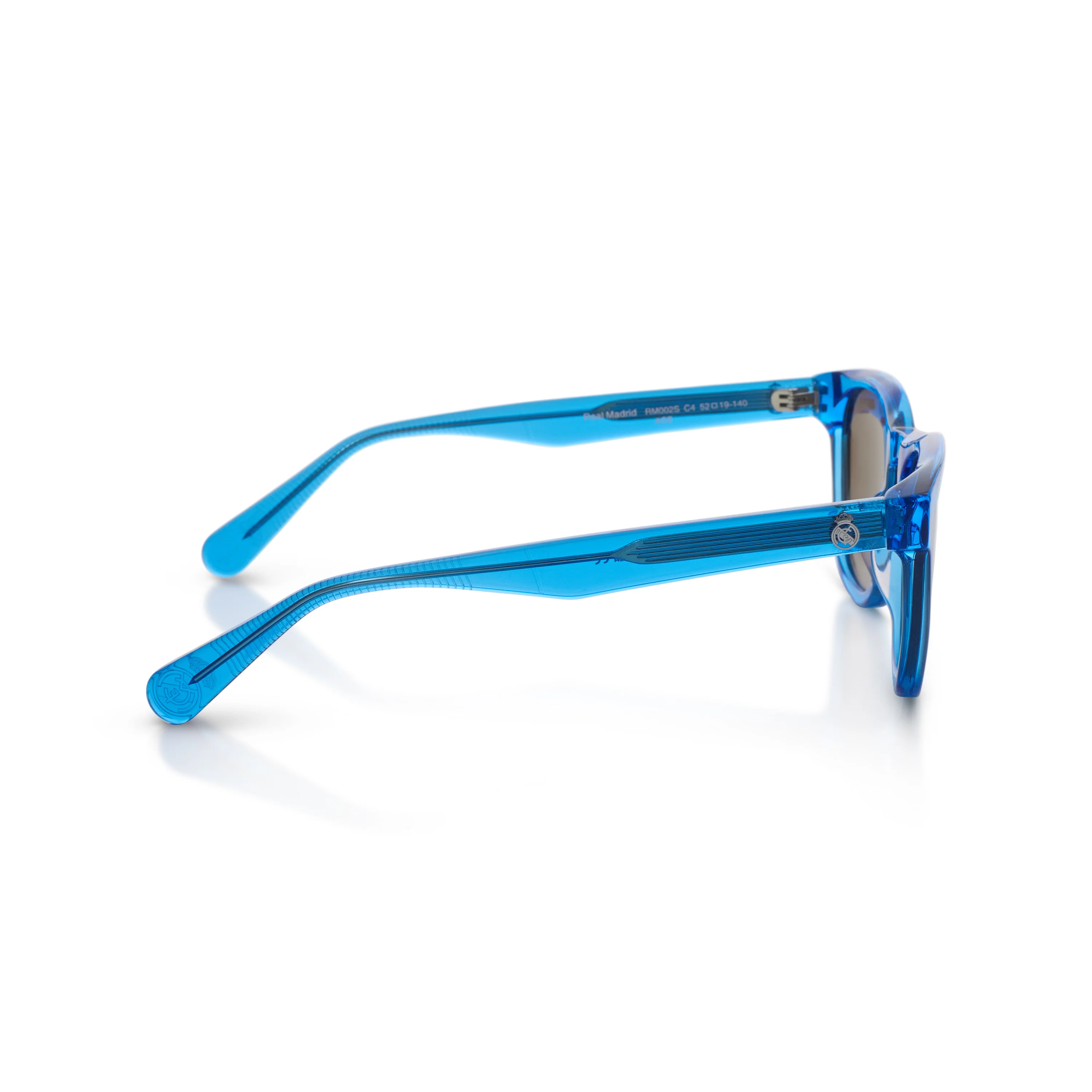 Round Real Madrid Acetate Sunglasses Blue - Image 6