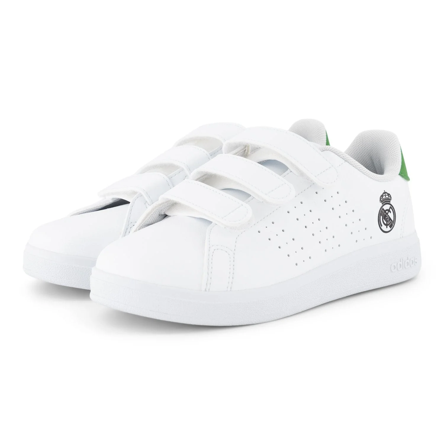 adidas Kids Advantage 2.0 Shoes White/Green - Image 3