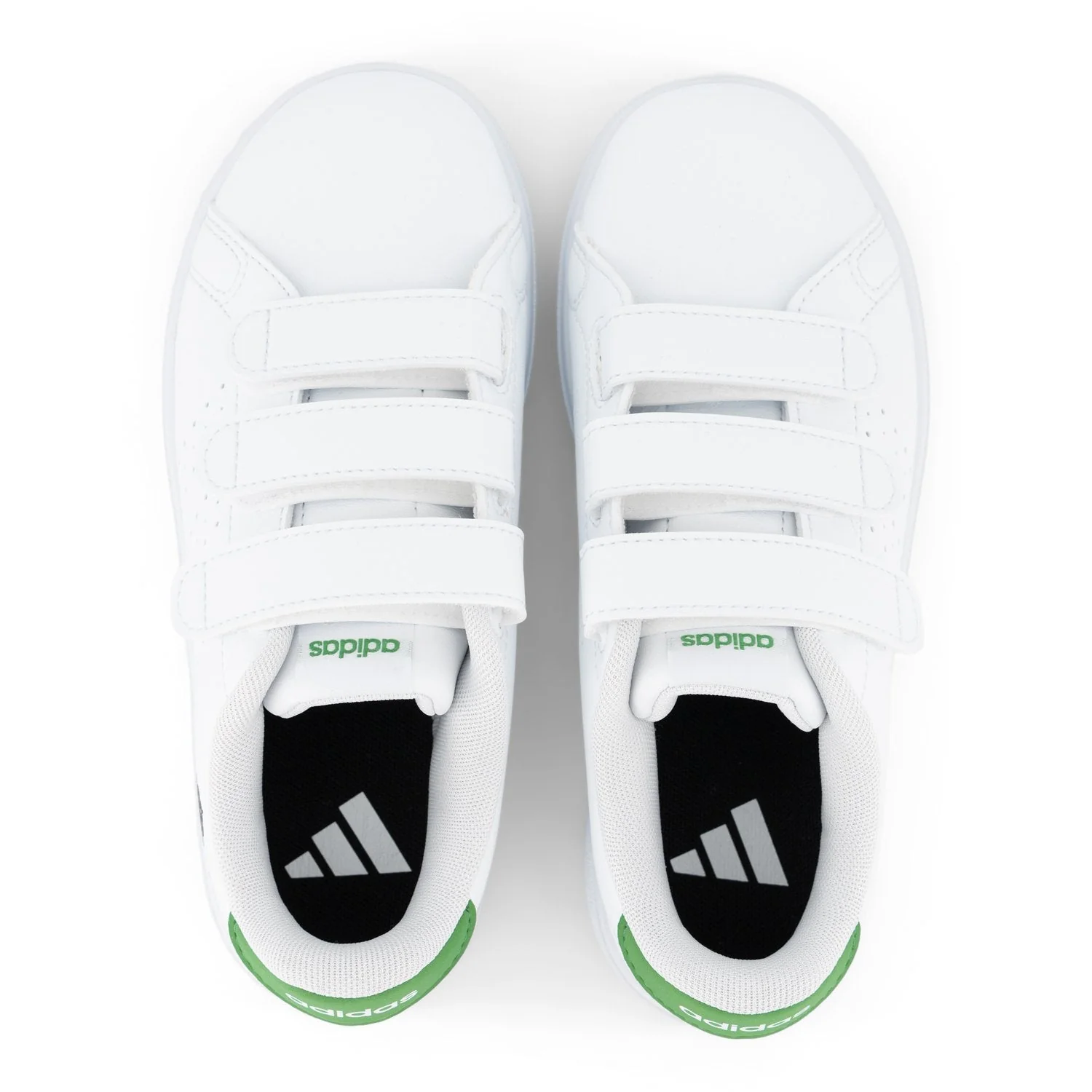adidas Kids Advantage 2.0 Shoes White/Green - Image 5
