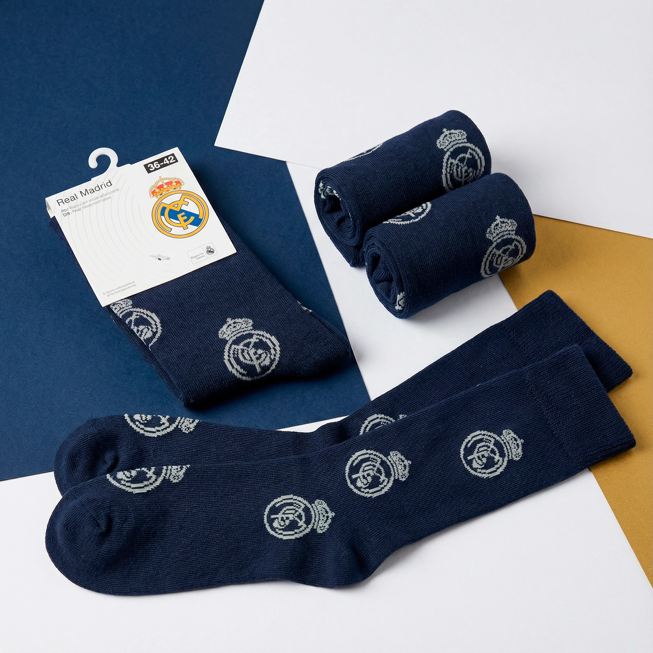 Long Youth Navy Socks - Image 5