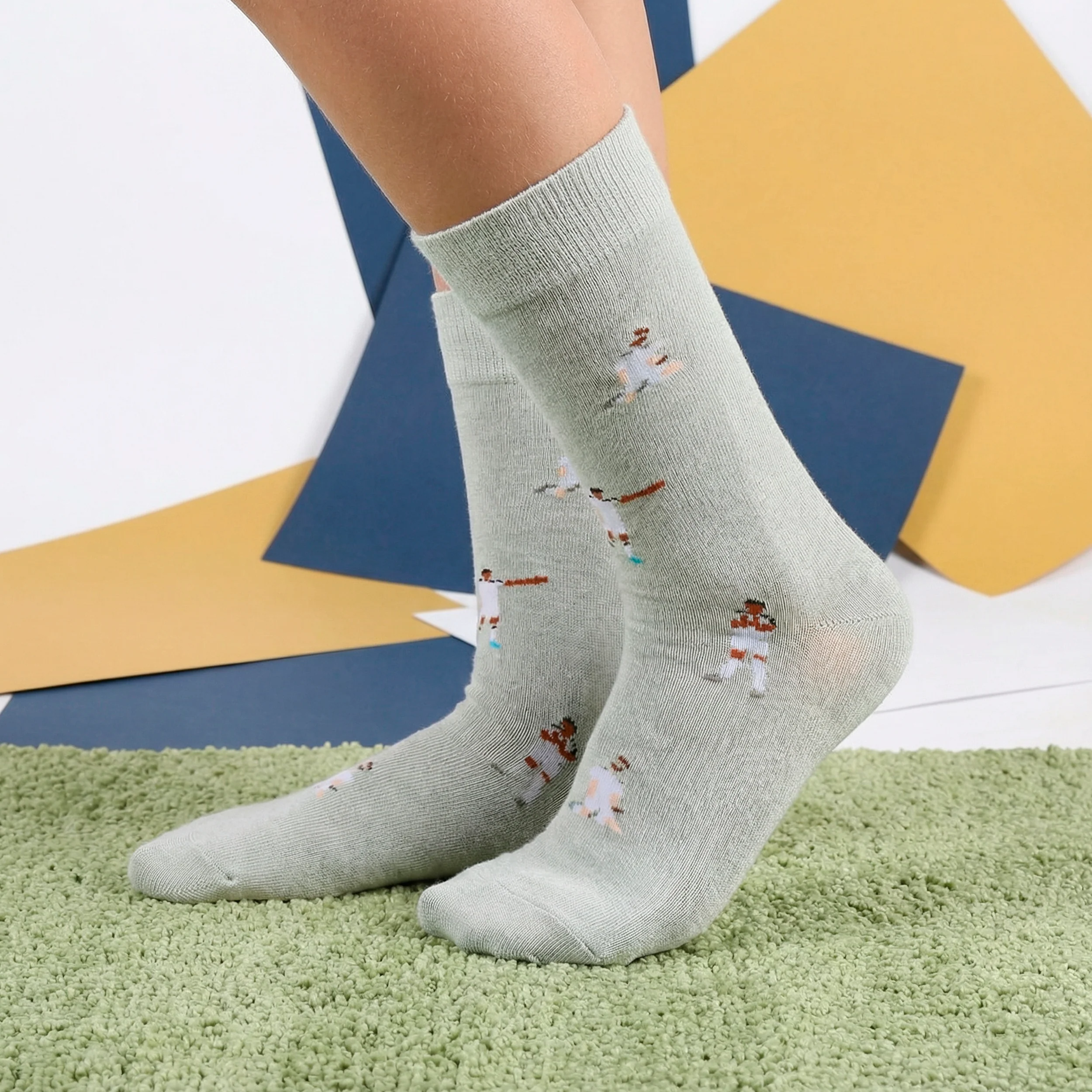 Long Youth Player Grey Socks - Image 3