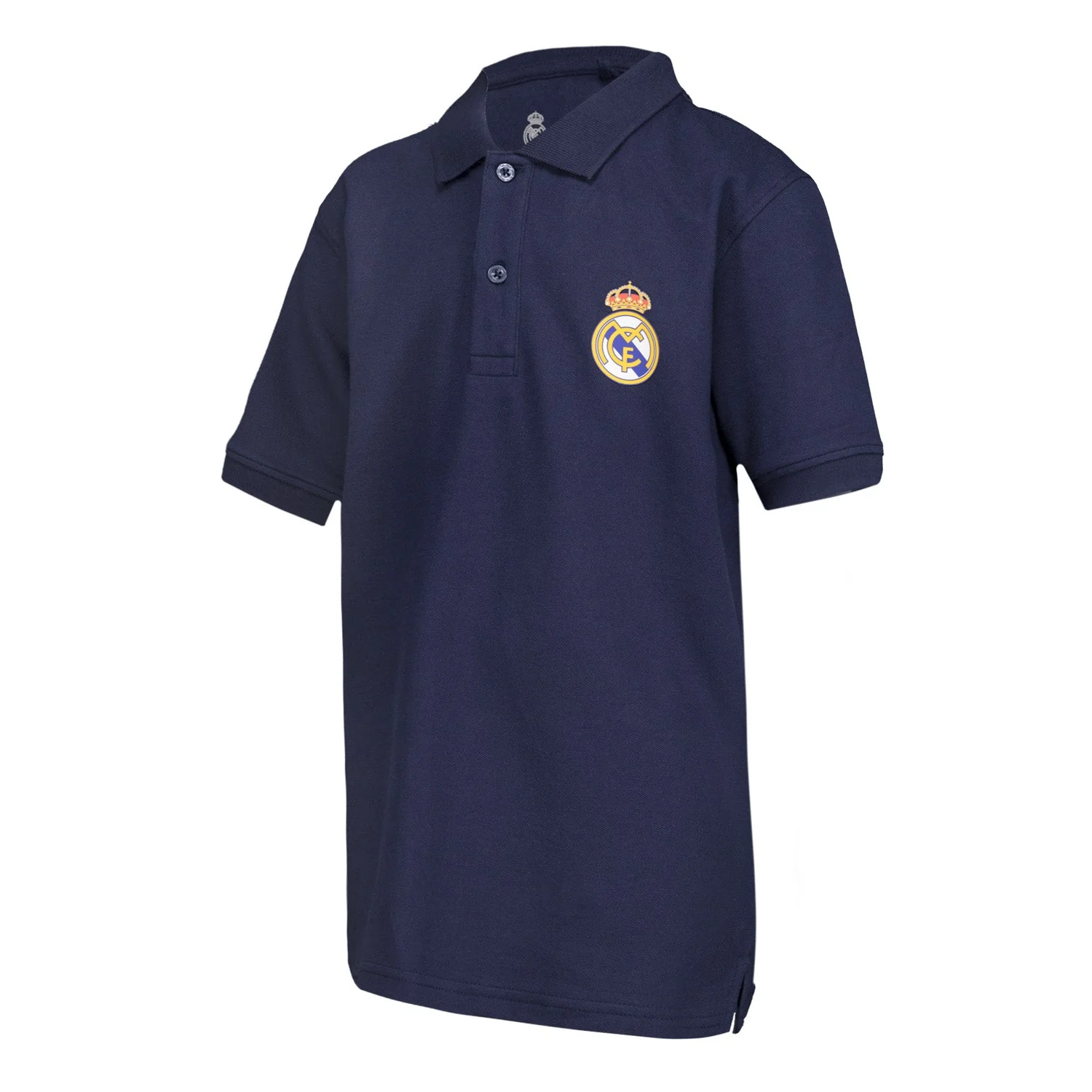 Kids ECO Essentials Real Madrid Color Crest Polo Navy - Image 3