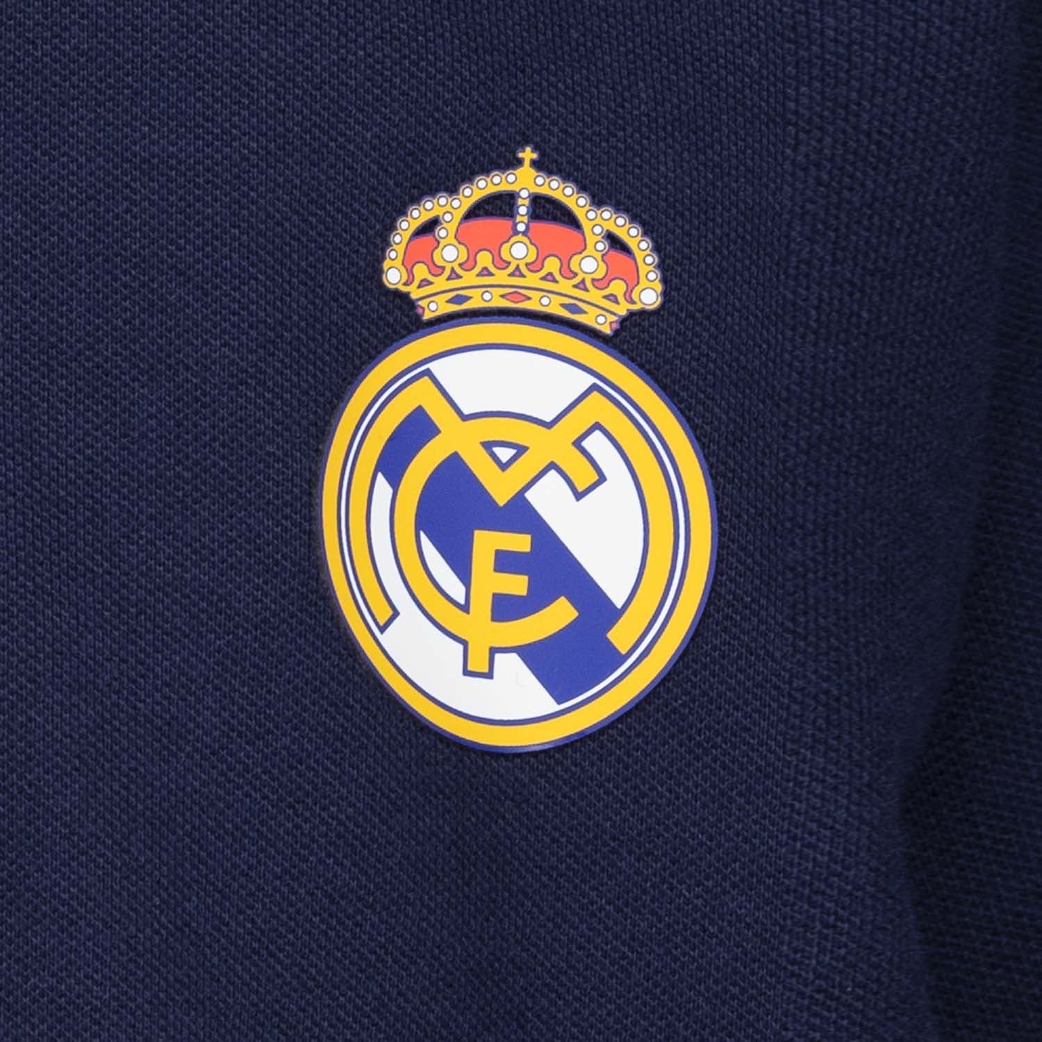 Kids ECO Essentials Real Madrid Color Crest Polo Navy - Image 4