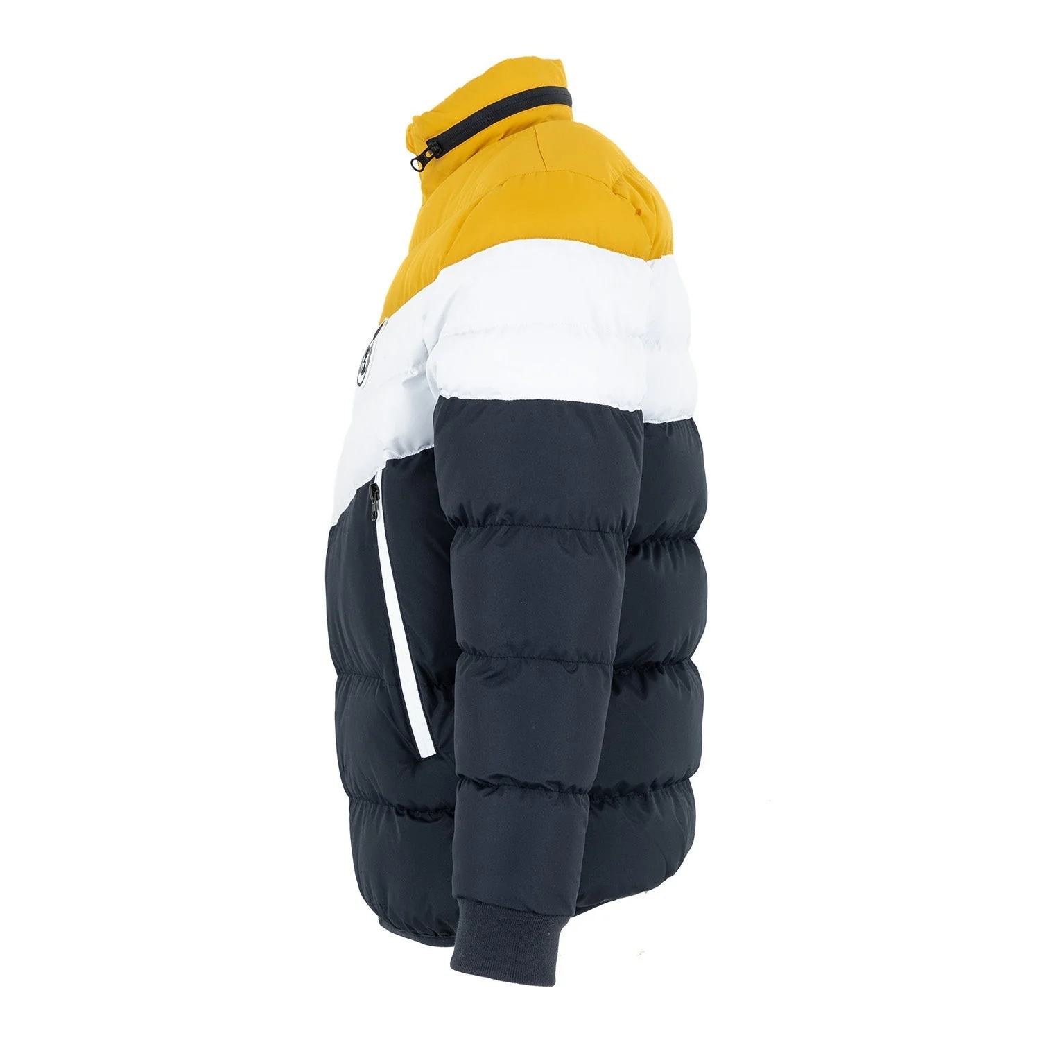 Kids Outerwear Color Block V Shaped Puffer Jacket Navy - Image 5