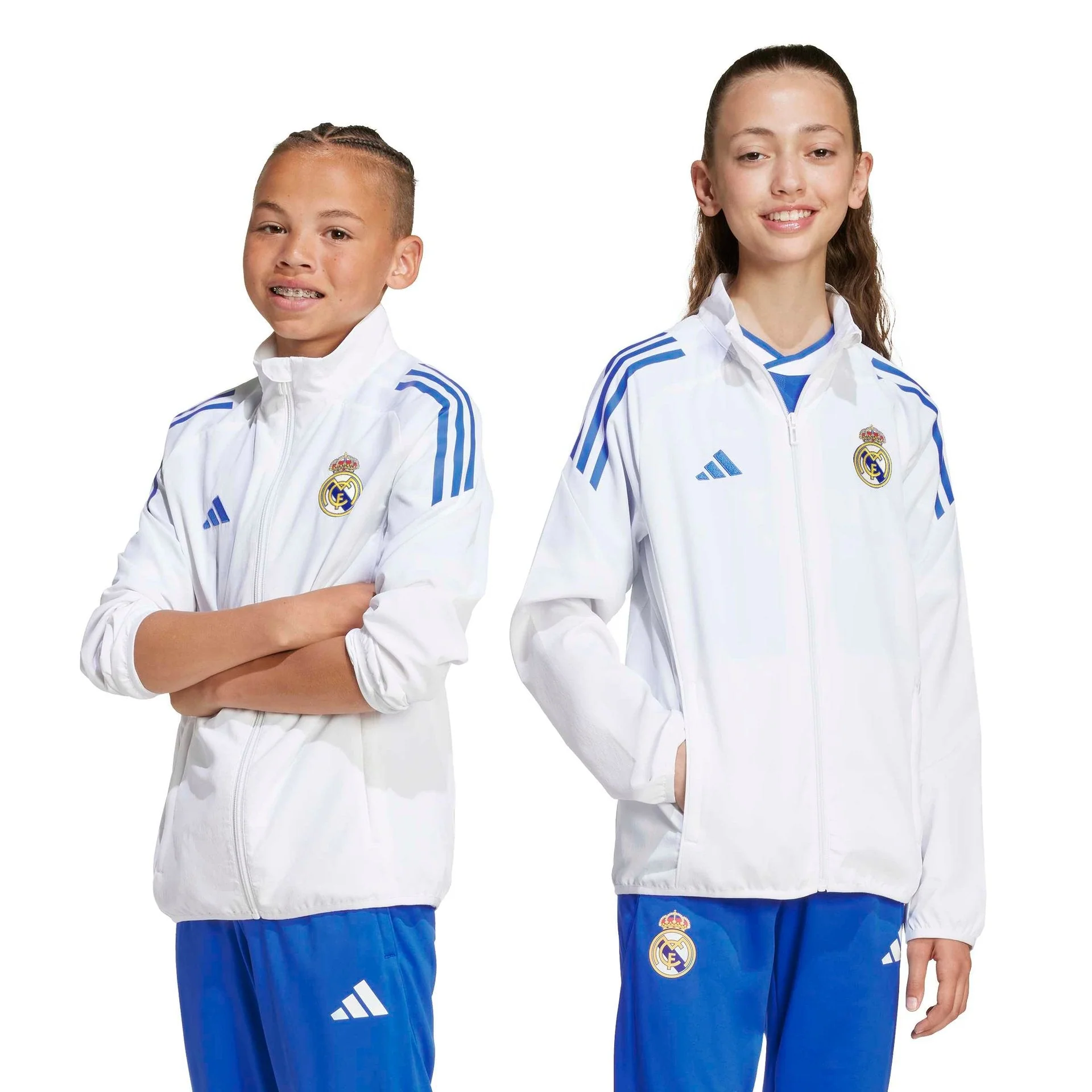 Kids adidas UCL Training Tracksuit Jacket 25/26 White - Image 3