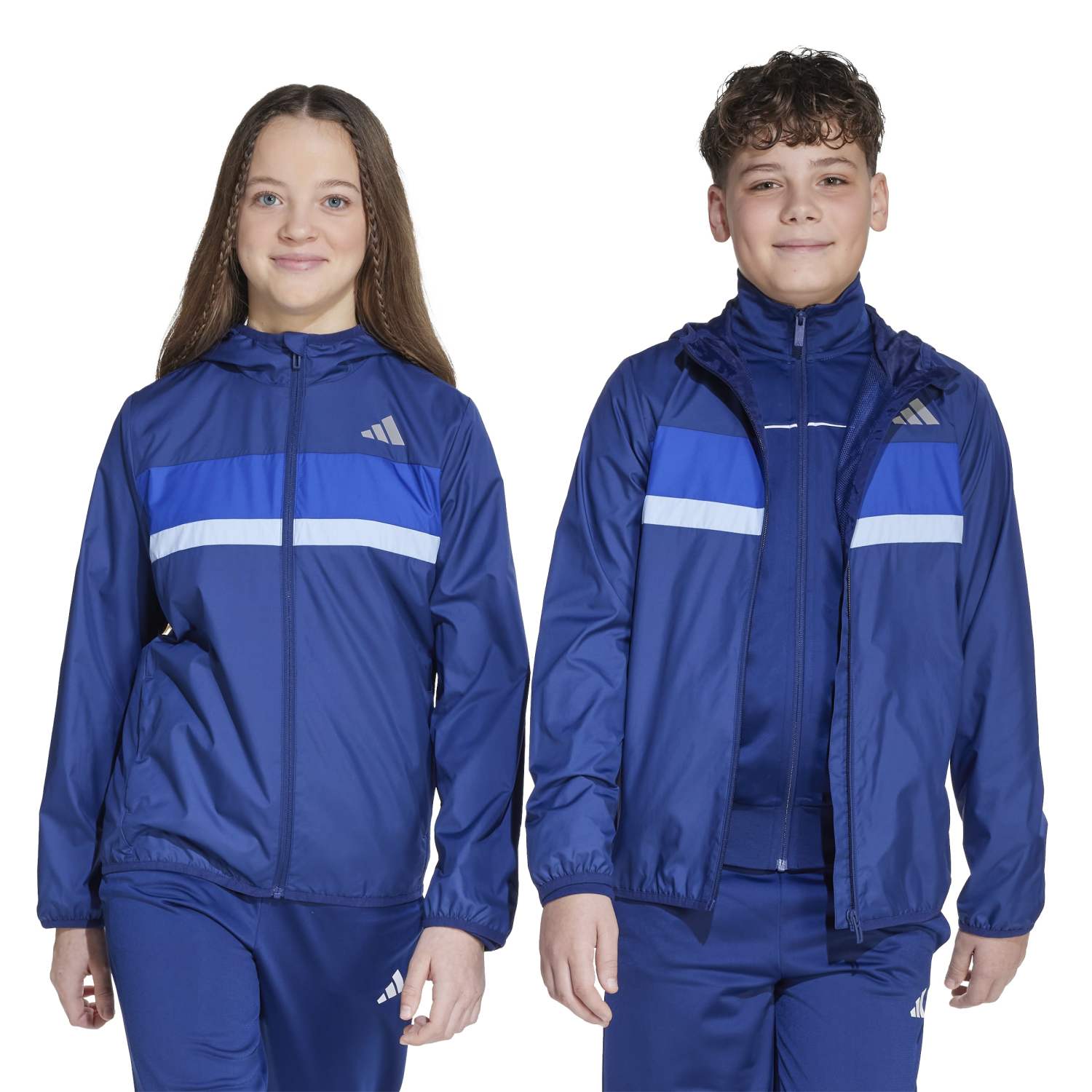 Kids adidas Tiberio Windbreaker Dark Blue - Image 6