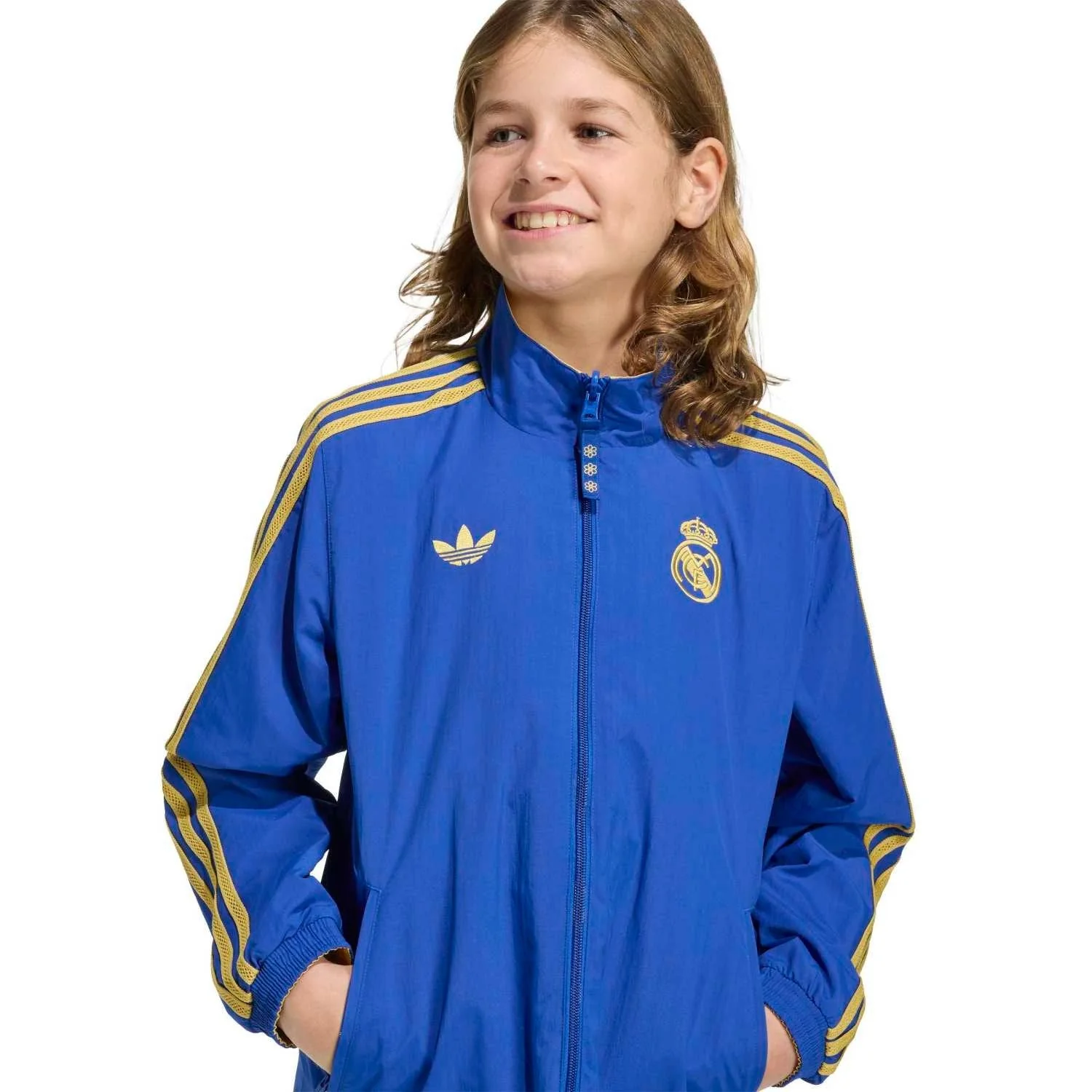 Youth adidas Chinese Knot Pack Reversible Jacket 25/26 Blue - Image 2