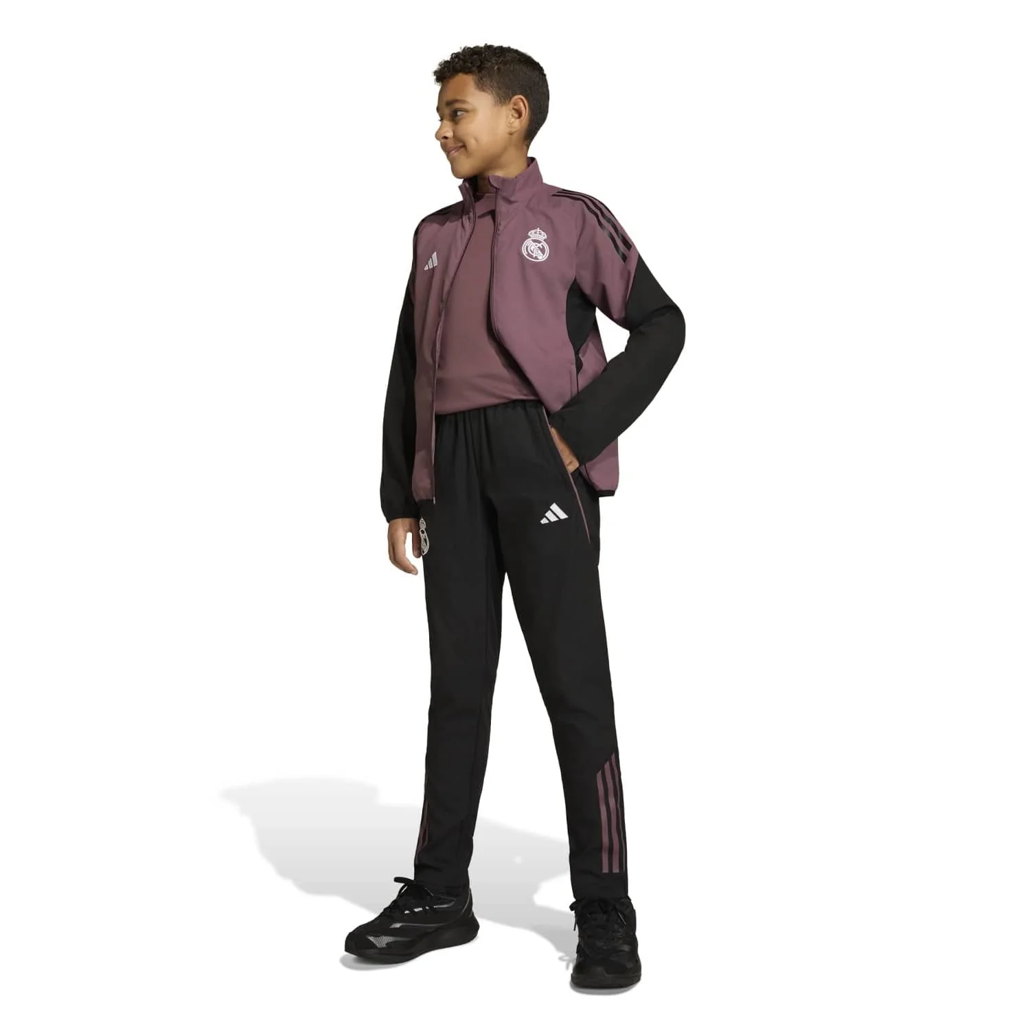 Youth adidas Training Tracksuit Jacket 25/26 Purple - Image 3