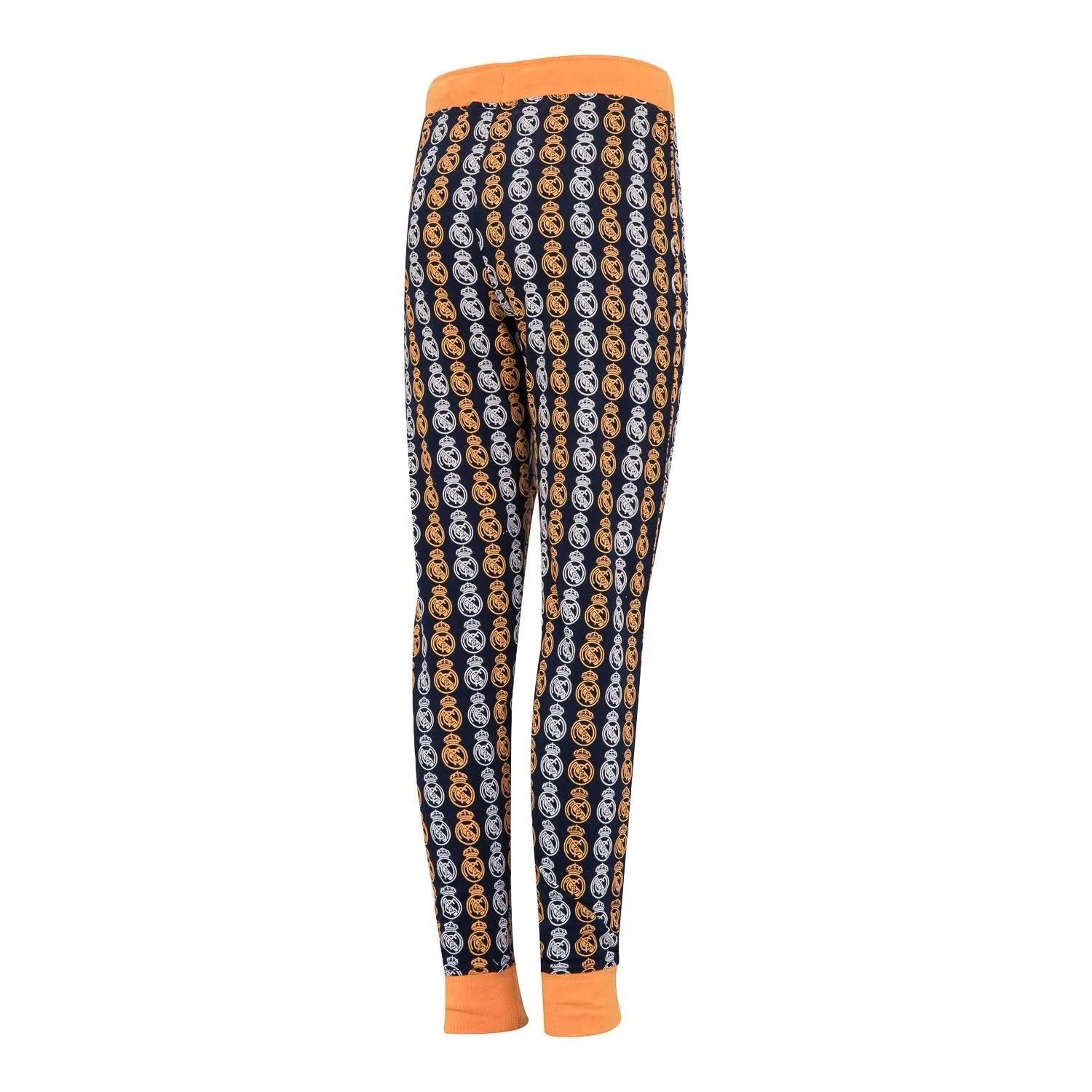 Kids Crest Print Pyjama Navy/Orange - Image 4