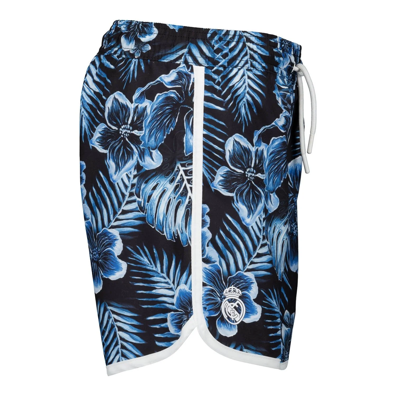 Kids Real Madrid Flower Print Blue Swimshorts - Image 3