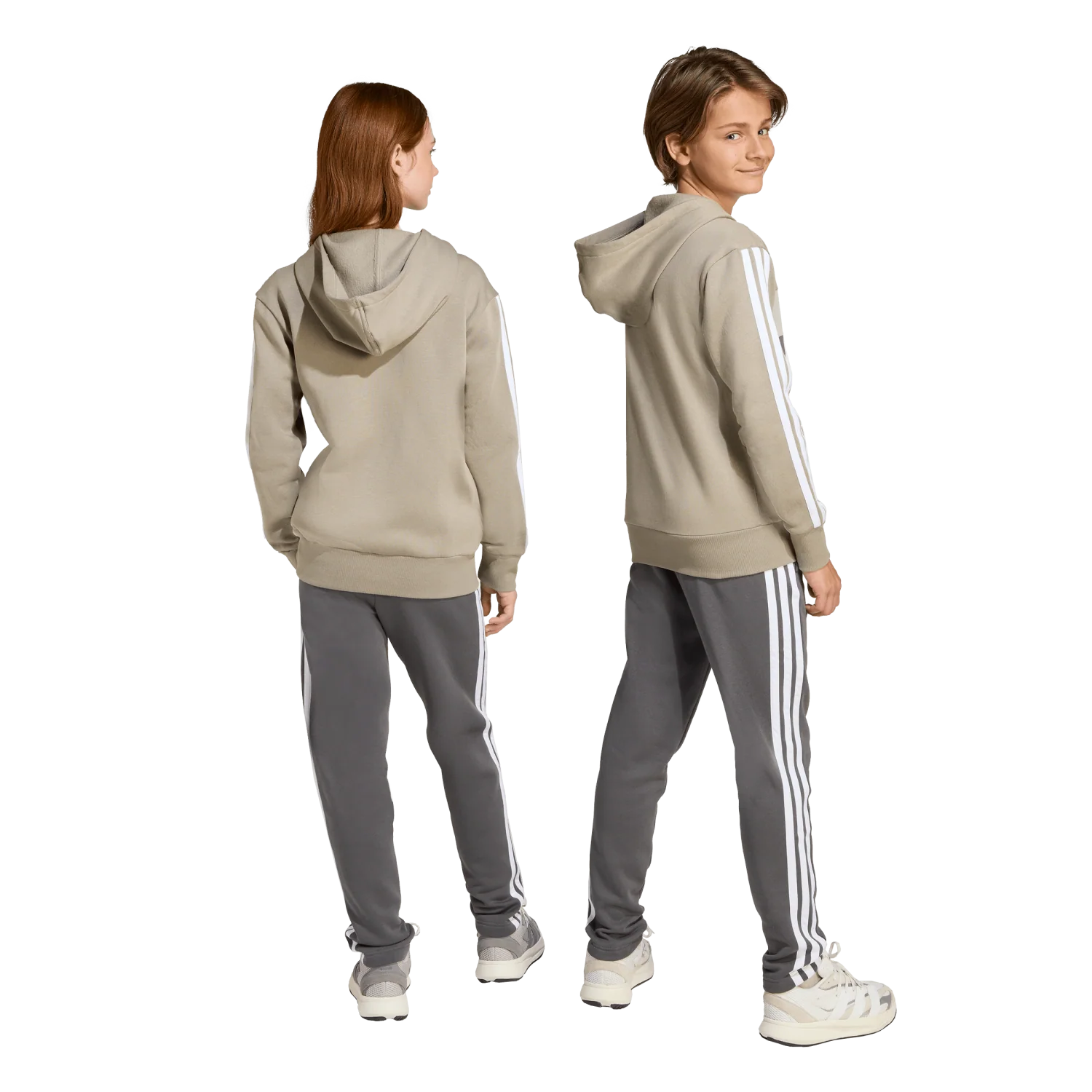 Youth adidas Tracksuit Cotton Grey - Image 3