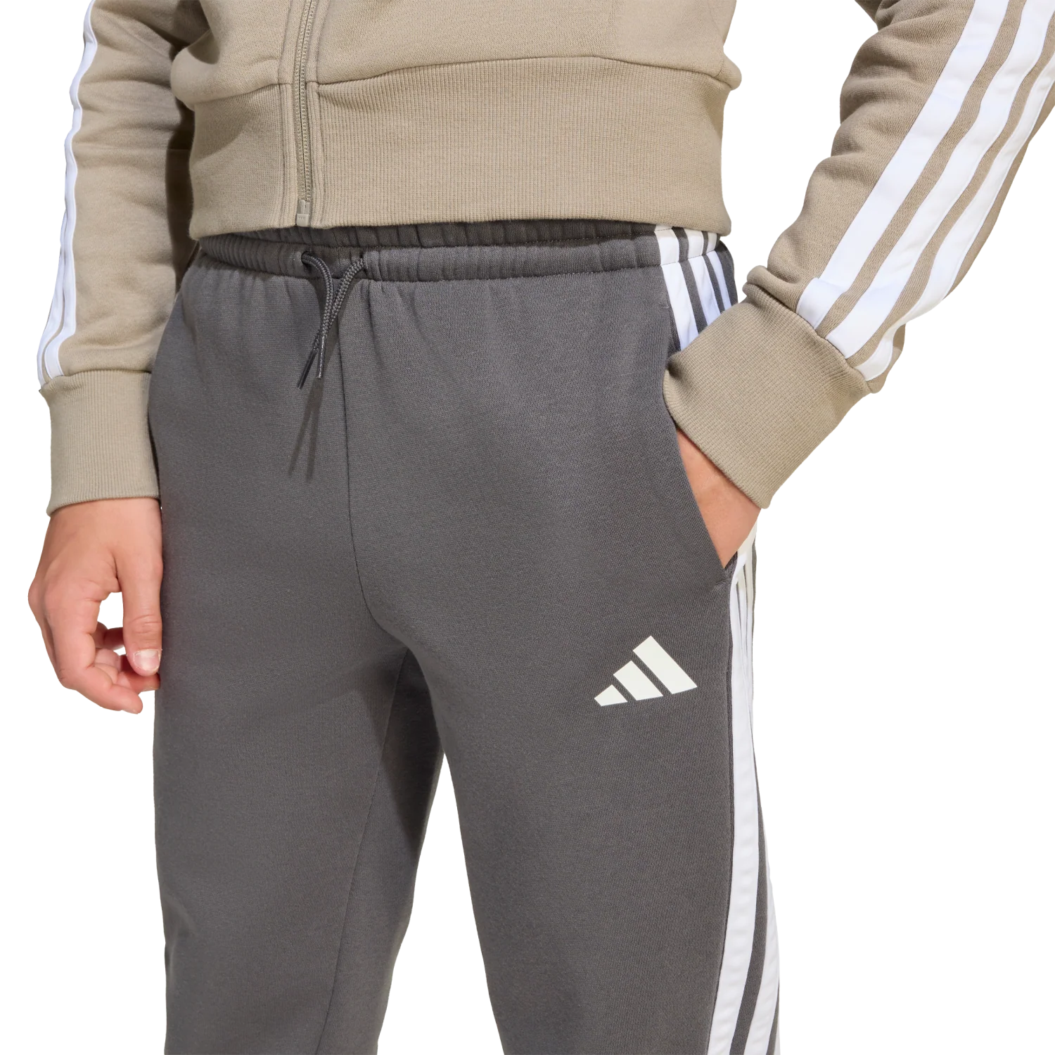Youth adidas Tracksuit Cotton Grey - Image 7