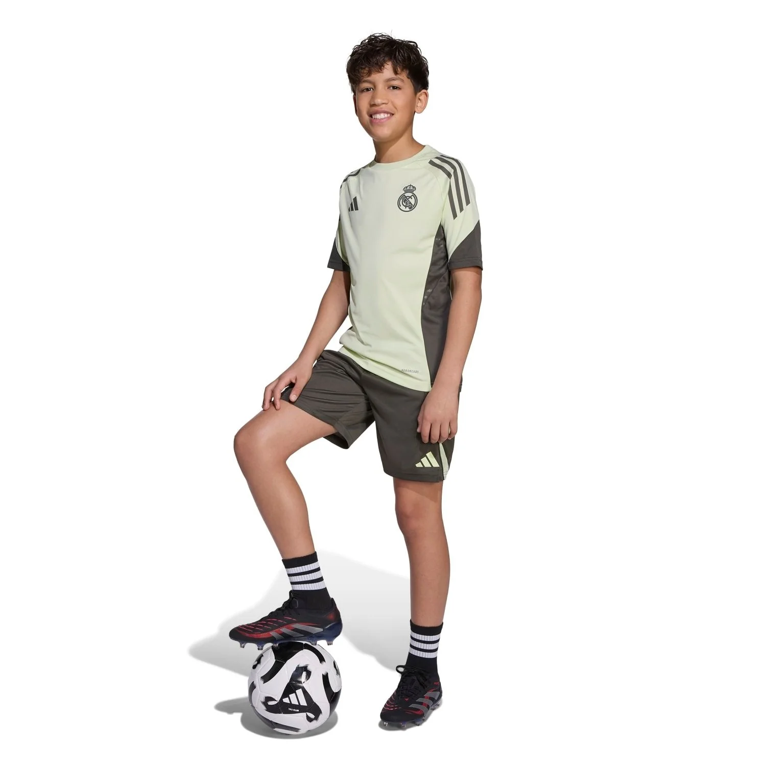 Kids adidas Training Shorts 25/26 Dark Olive - Image 4