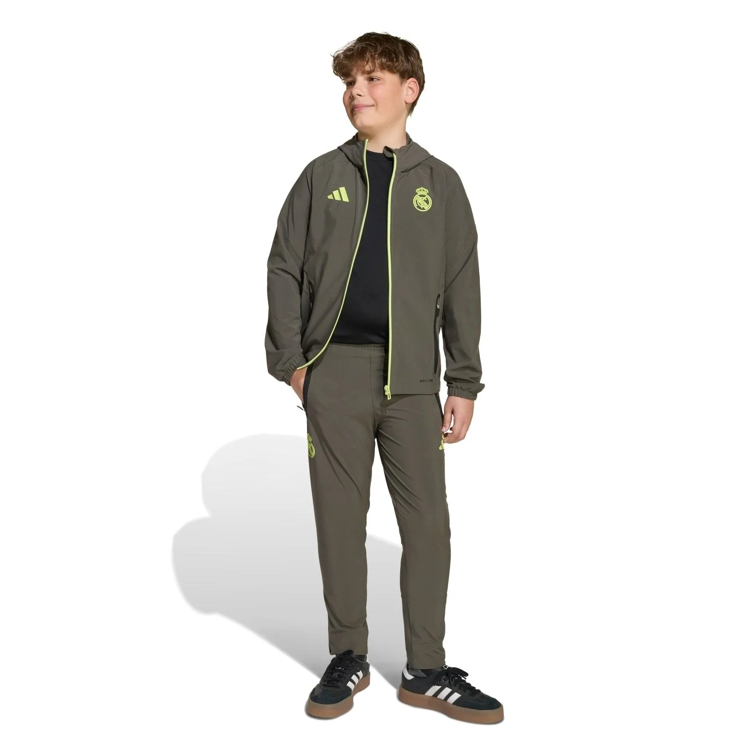 Kids Tiro Vis Tech Competition Pants Grey/Lime Green - Image 4