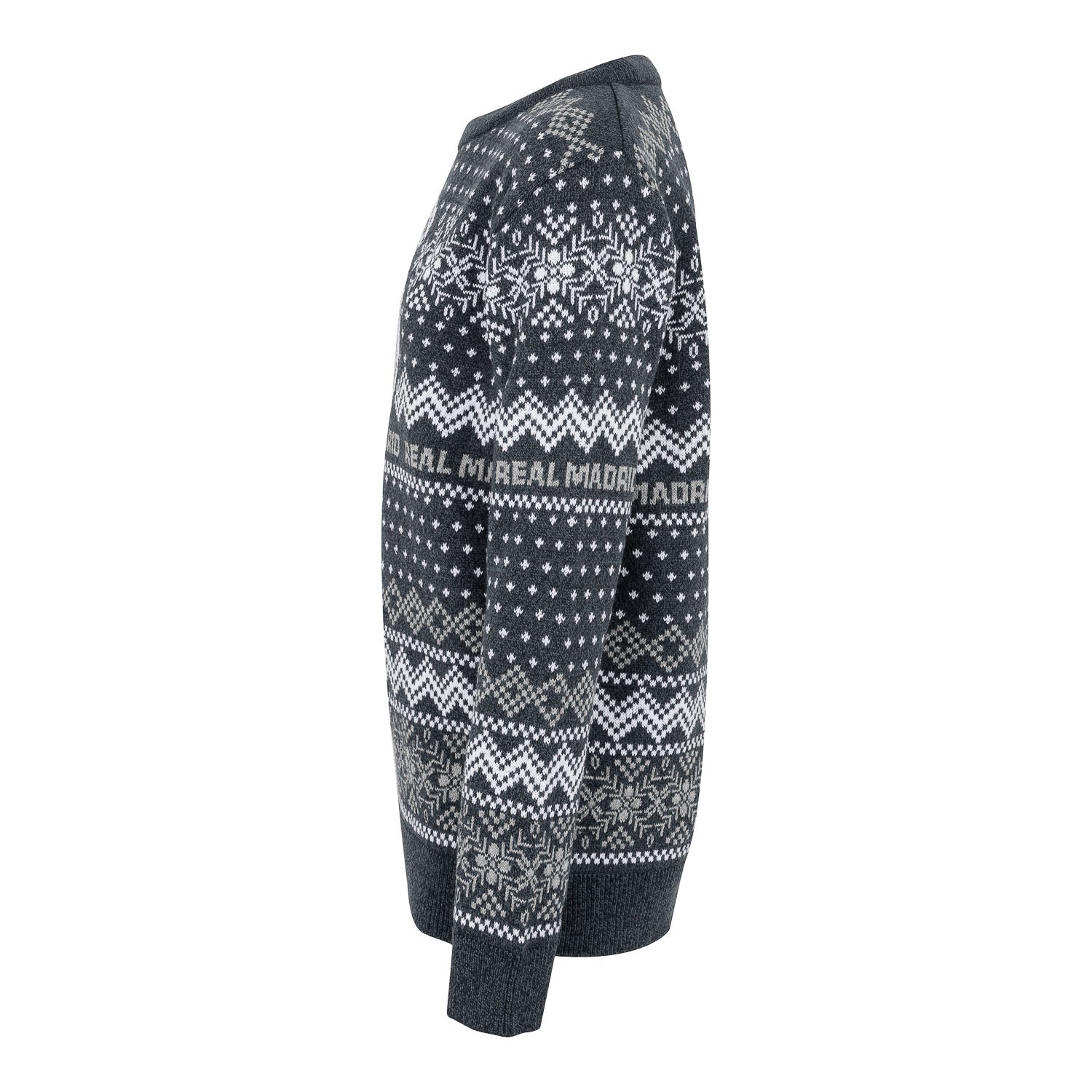 Kids Crest Christmas Sweater Navy/Grey - Image 3