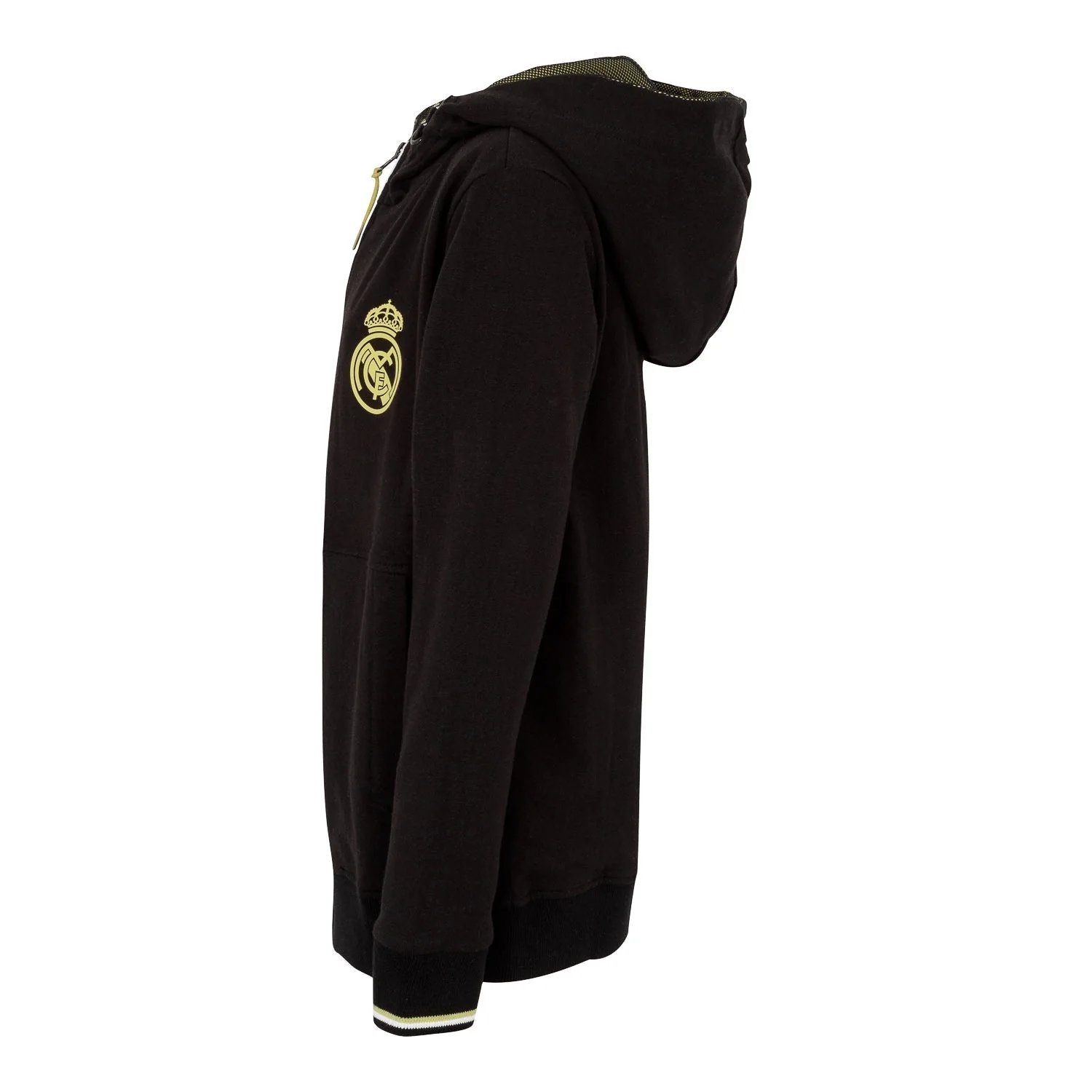 Kids Full Zip Hoody Black/Lime - Image 2
