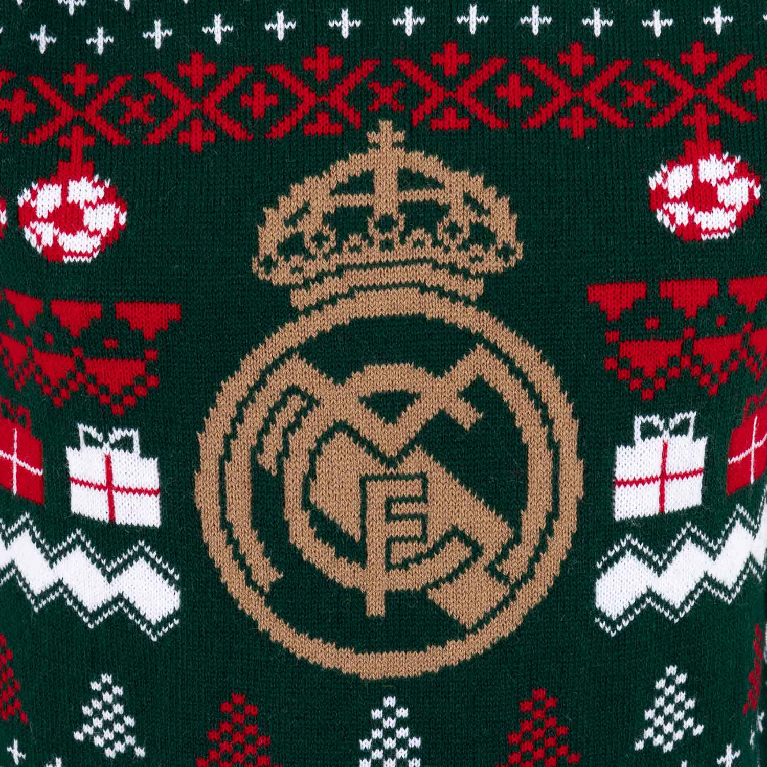 Kids Christmas Sweater Crest Green/Multicolor - Image 3