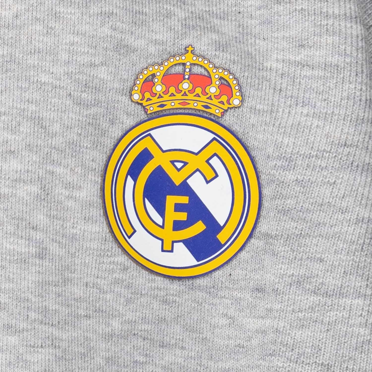 Kids ECO Essentials Real Madrid Color Crest Hoodie Light Grey - Image 2