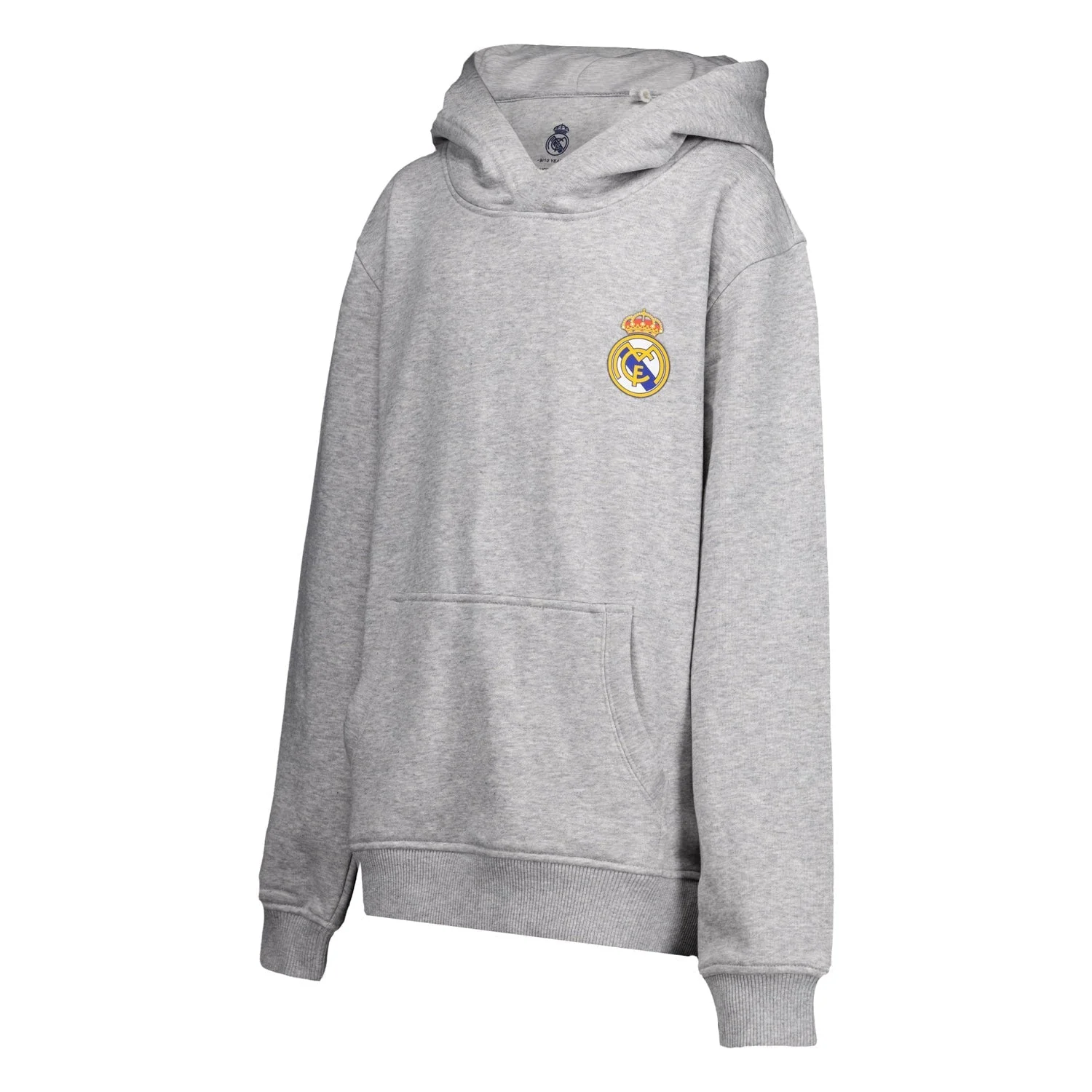 Kids ECO Essentials Real Madrid Color Crest Hoodie Light Grey - Image 4