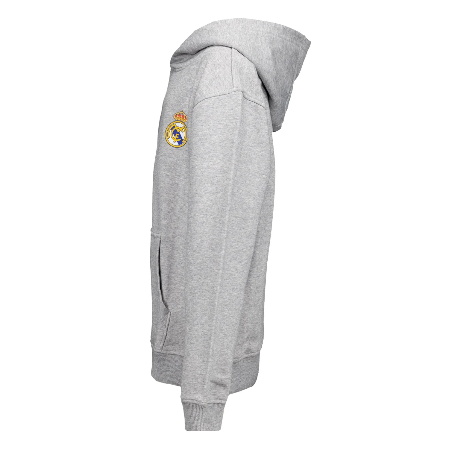 Kids ECO Essentials Real Madrid Color Crest Hoodie Light Grey - Image 5